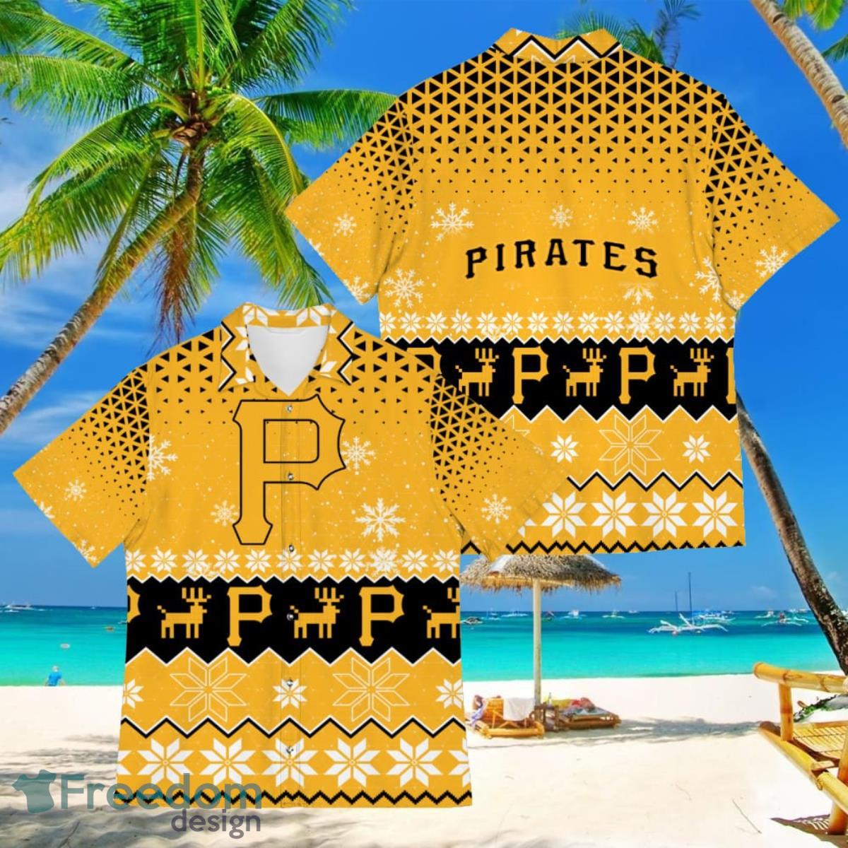 Pittsburgh Pirates Sports Football American Christmas Sweater Hawaiian Shirt Custom Name & Number - Pittsburgh Pirates Sports Football American Ugly Christmas Sweater Hawaiian Shirt 1