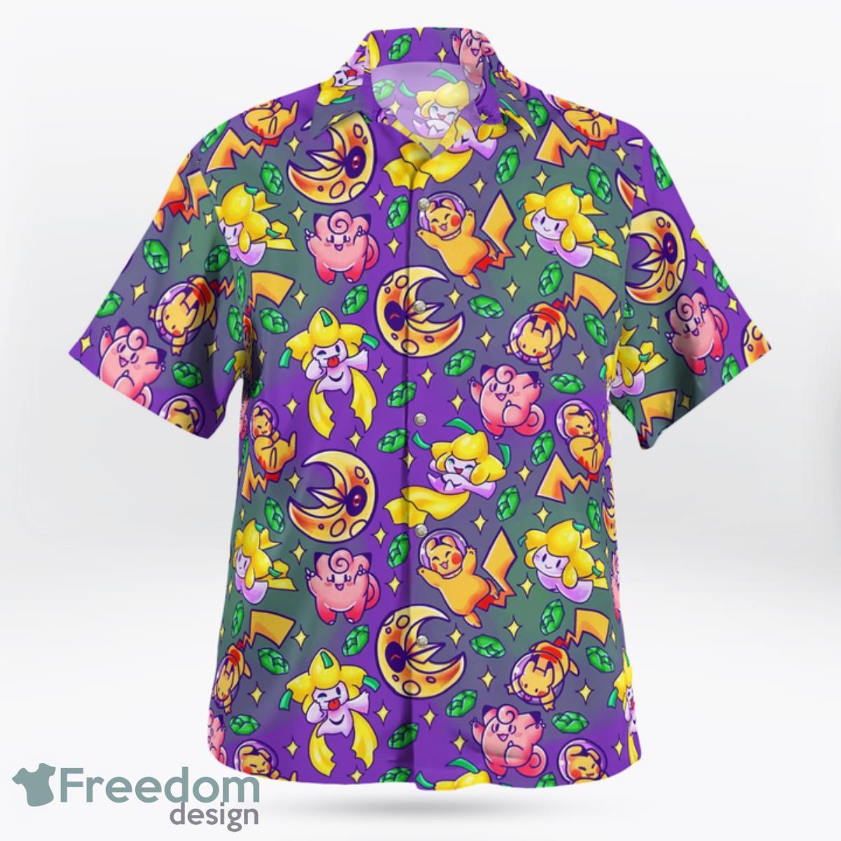 Pokemon Colorful Hawaiian Shirt And Short For Fans Product Photo 2