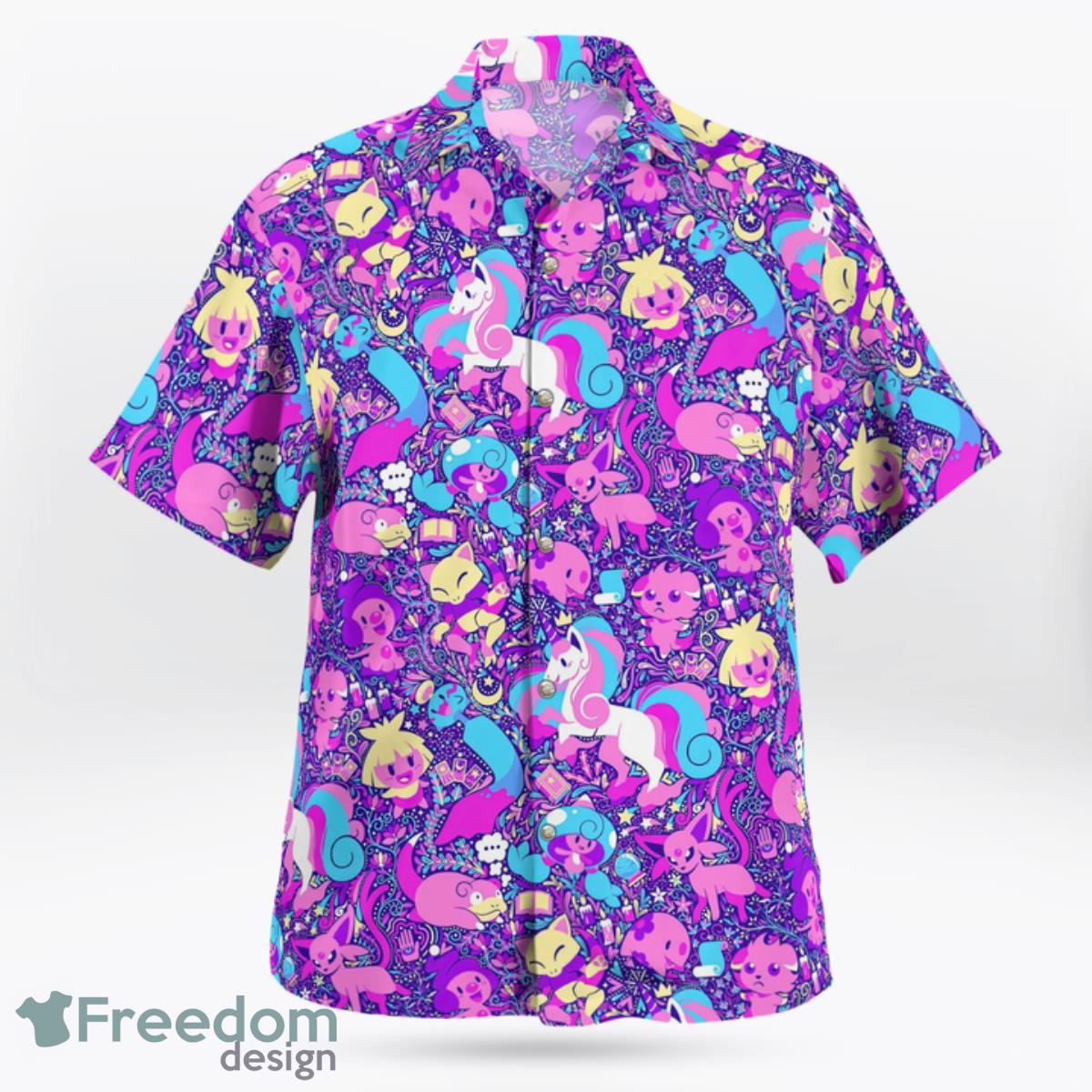 Psychic Pokemon Hawaiian Shirt And Short For Fans Product Photo 2