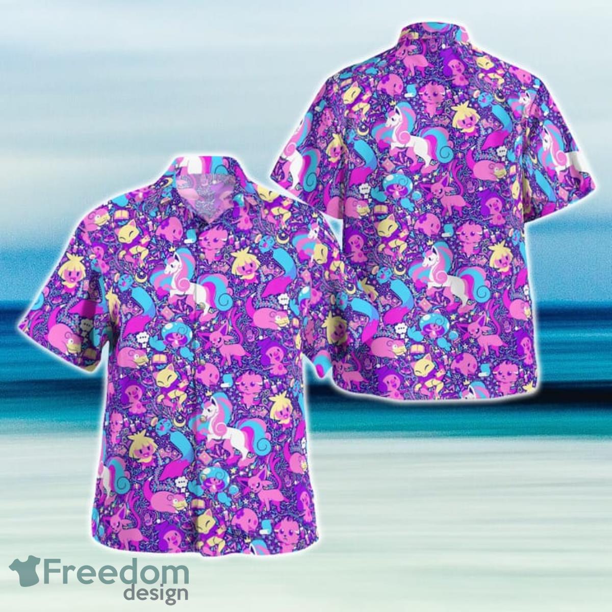 Psychic Pokemon Hawaiian Shirt And Short For Fans Product Photo 1