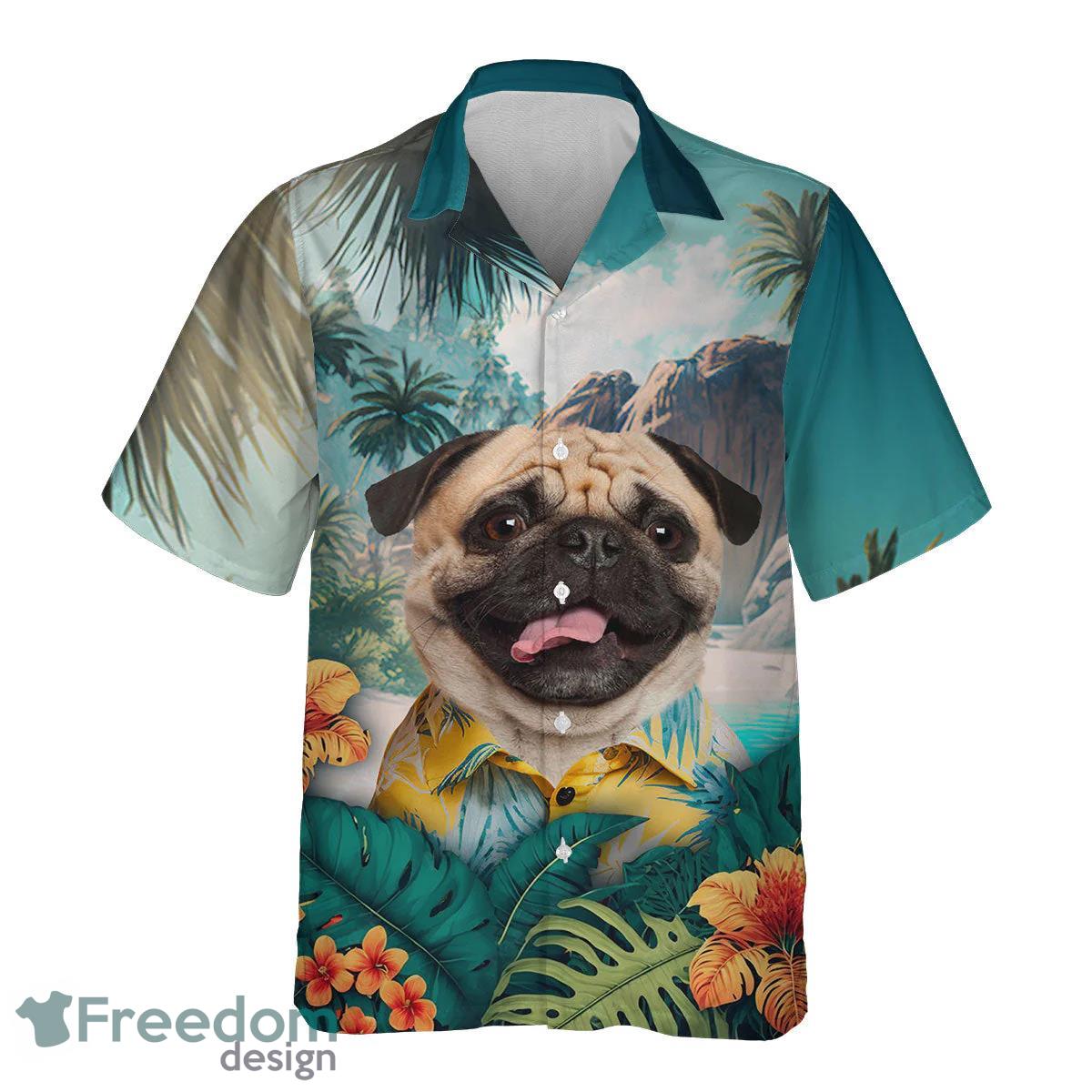 Pug All Printed 3D Hawaiian Shirt For Dog Lover Product Photo 2