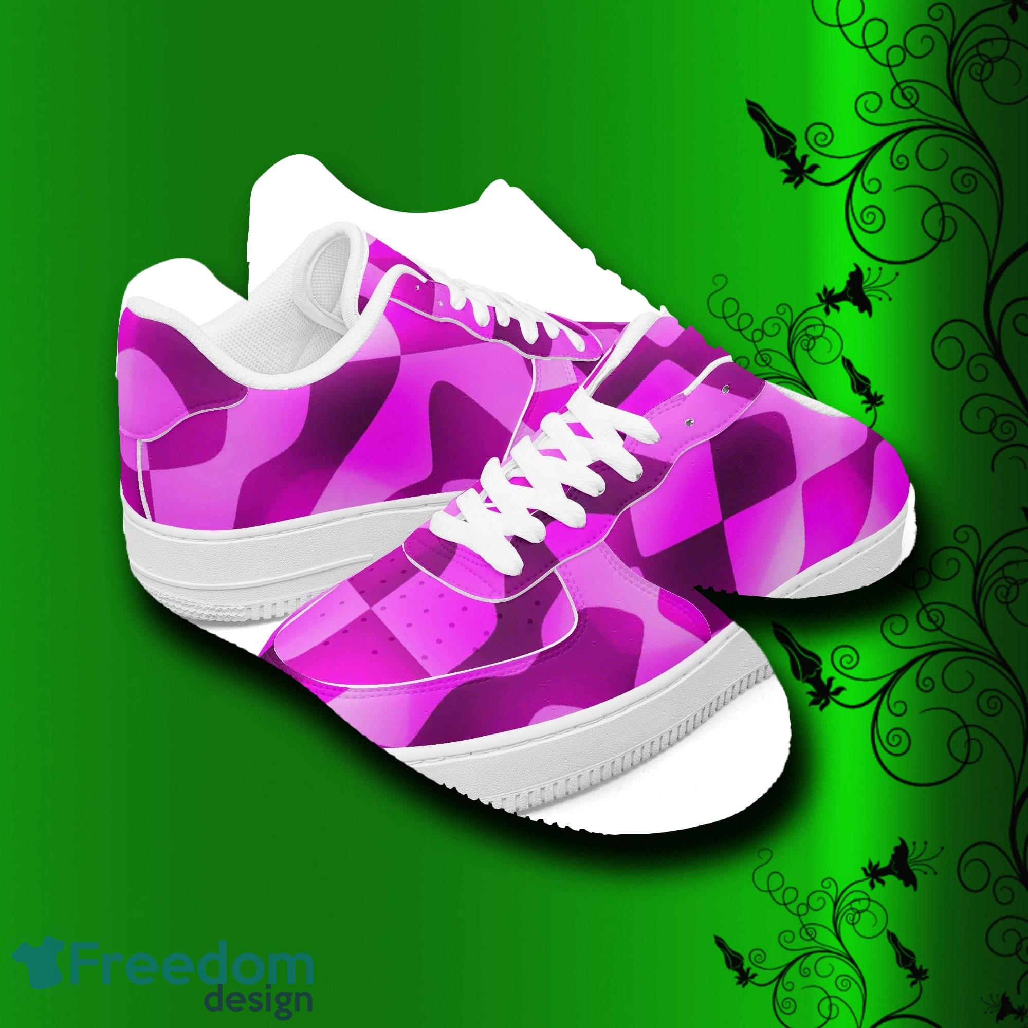Purple pink pattern Air Force Shoes Printed Unisex For Men And Women Gift image Purple pink pattern Air Force Shoes Printed Unisex For Men And Women Gift - Purple pink pattern sneakers women US 9 size, Christmas_2