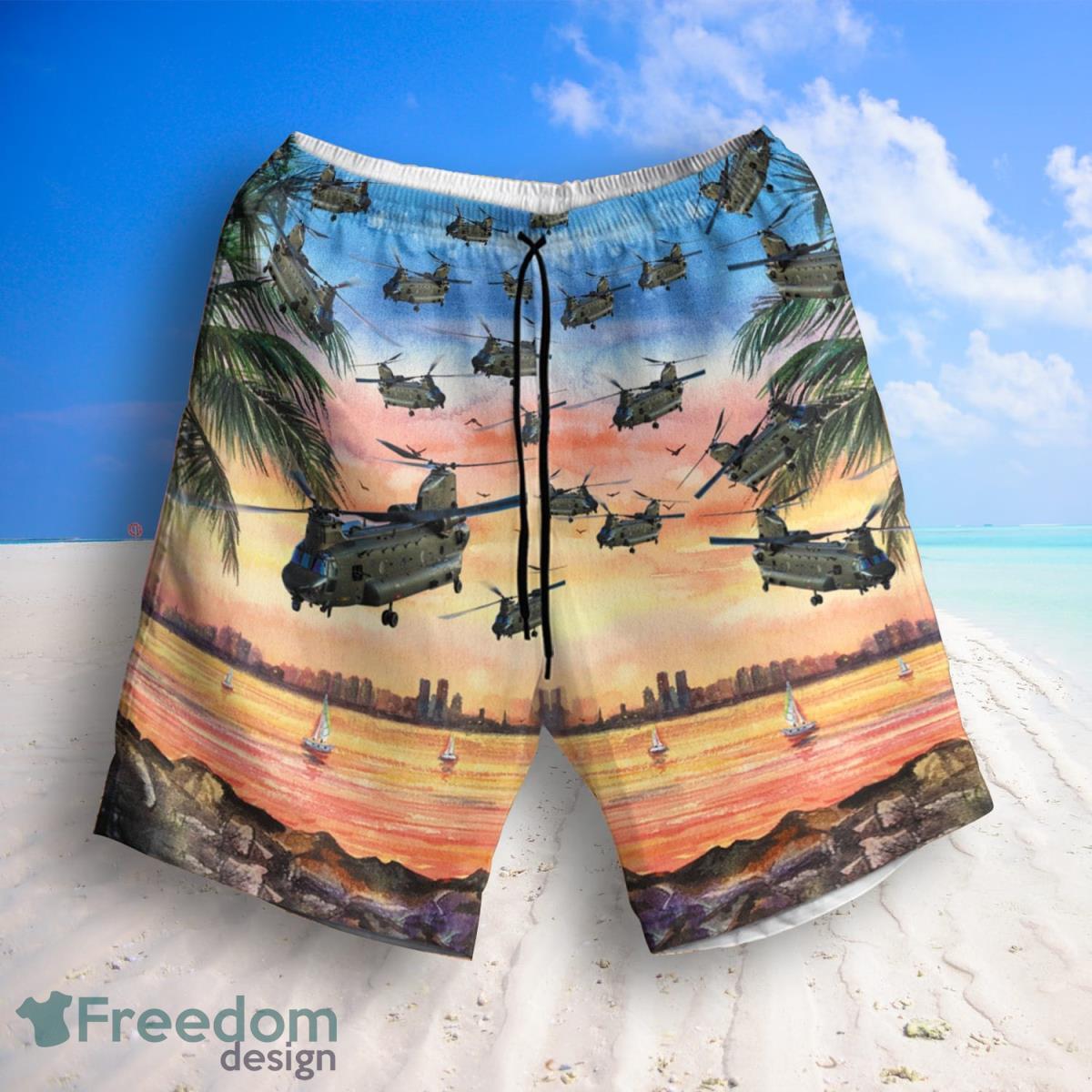 RAF Boeing Chinook HC.MK6 Hawaiian Shirt And Shorts Best Style For Men Product Photo 2