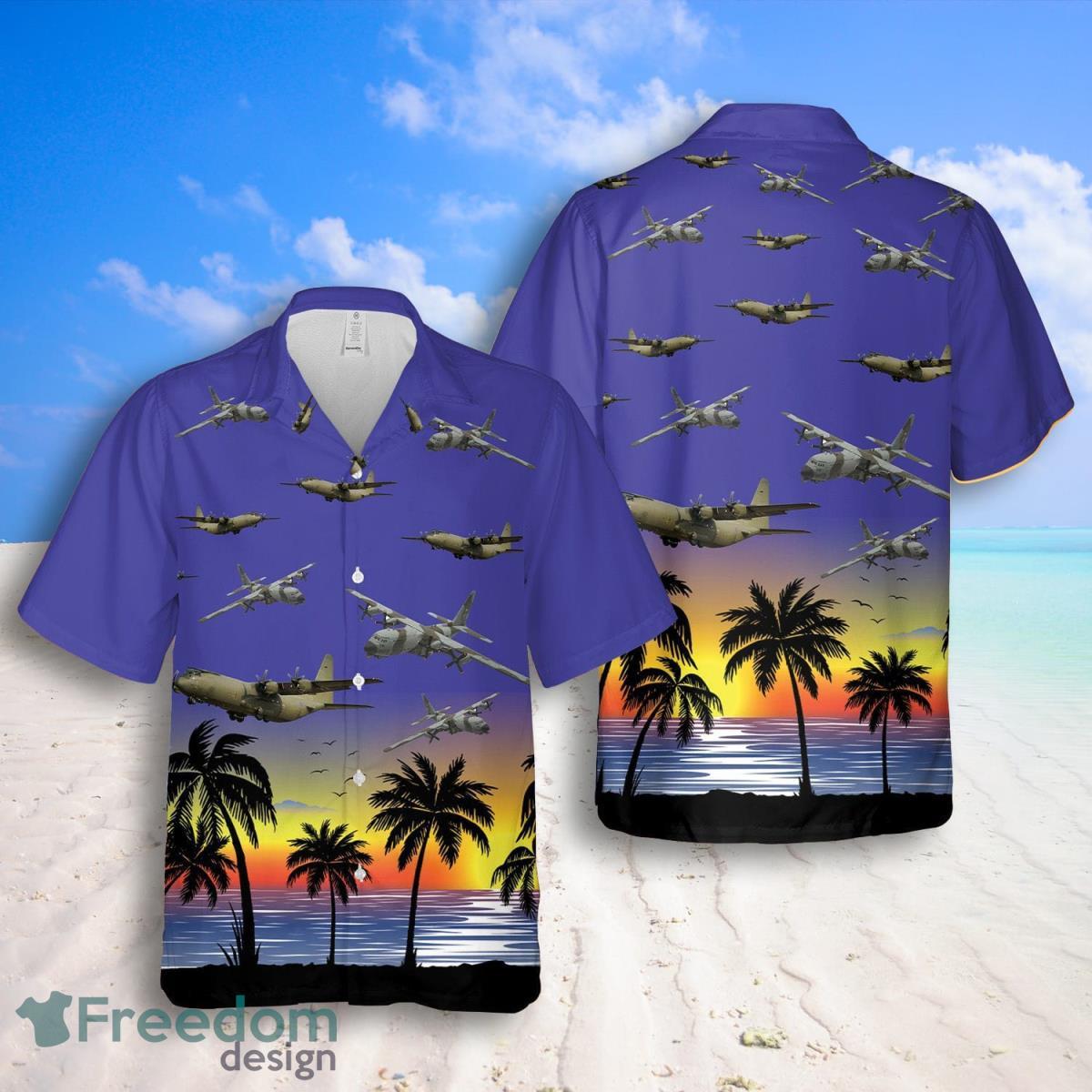 RAF C-130 Hercules Hawaiian Shirt And Shorts Great Style For Men Product Photo 1