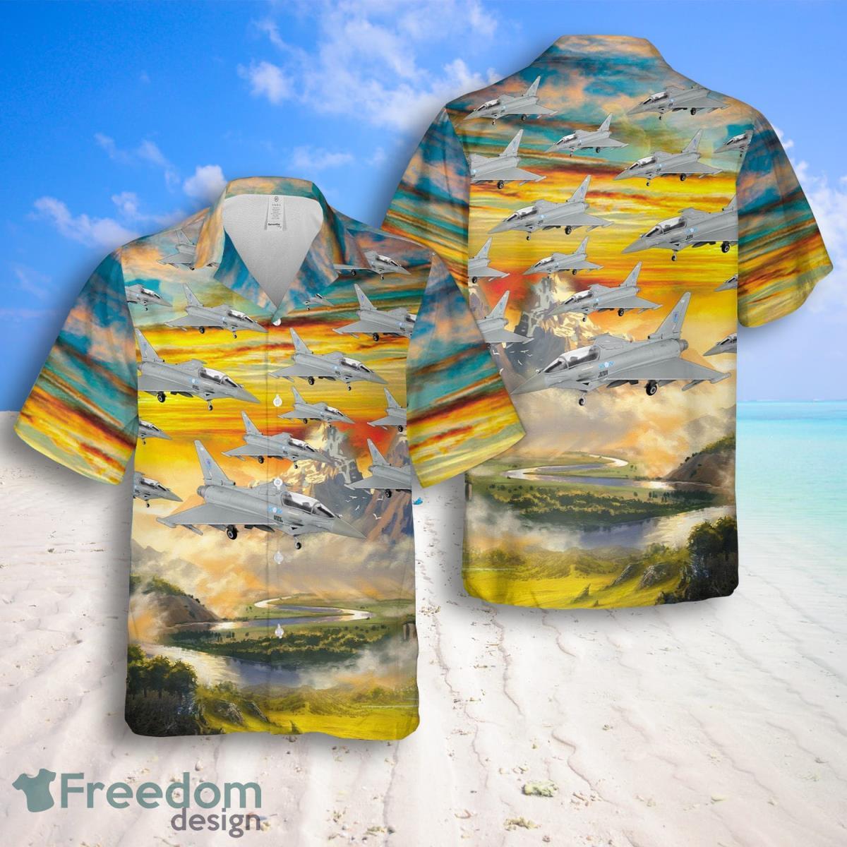 RAF Eurofighter Typhoon T3 Hawaiian Shirt And Shorts Best Style For Men Product Photo 1