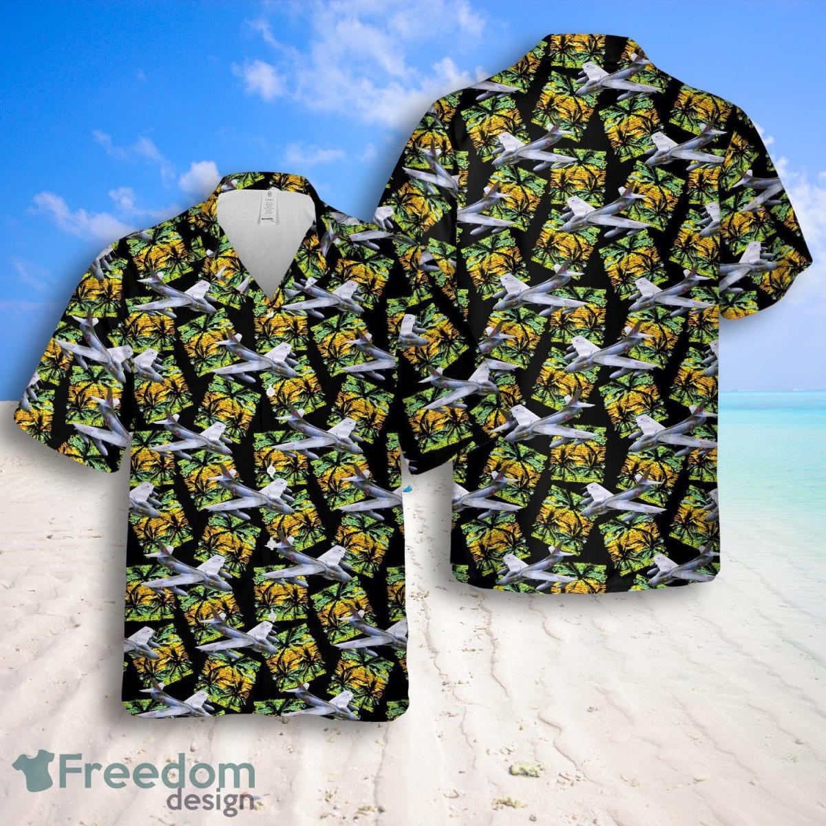 RAF Historical Hawker Hunter Hawaiian Shirt And Shorts Best Style For Men Product Photo 1