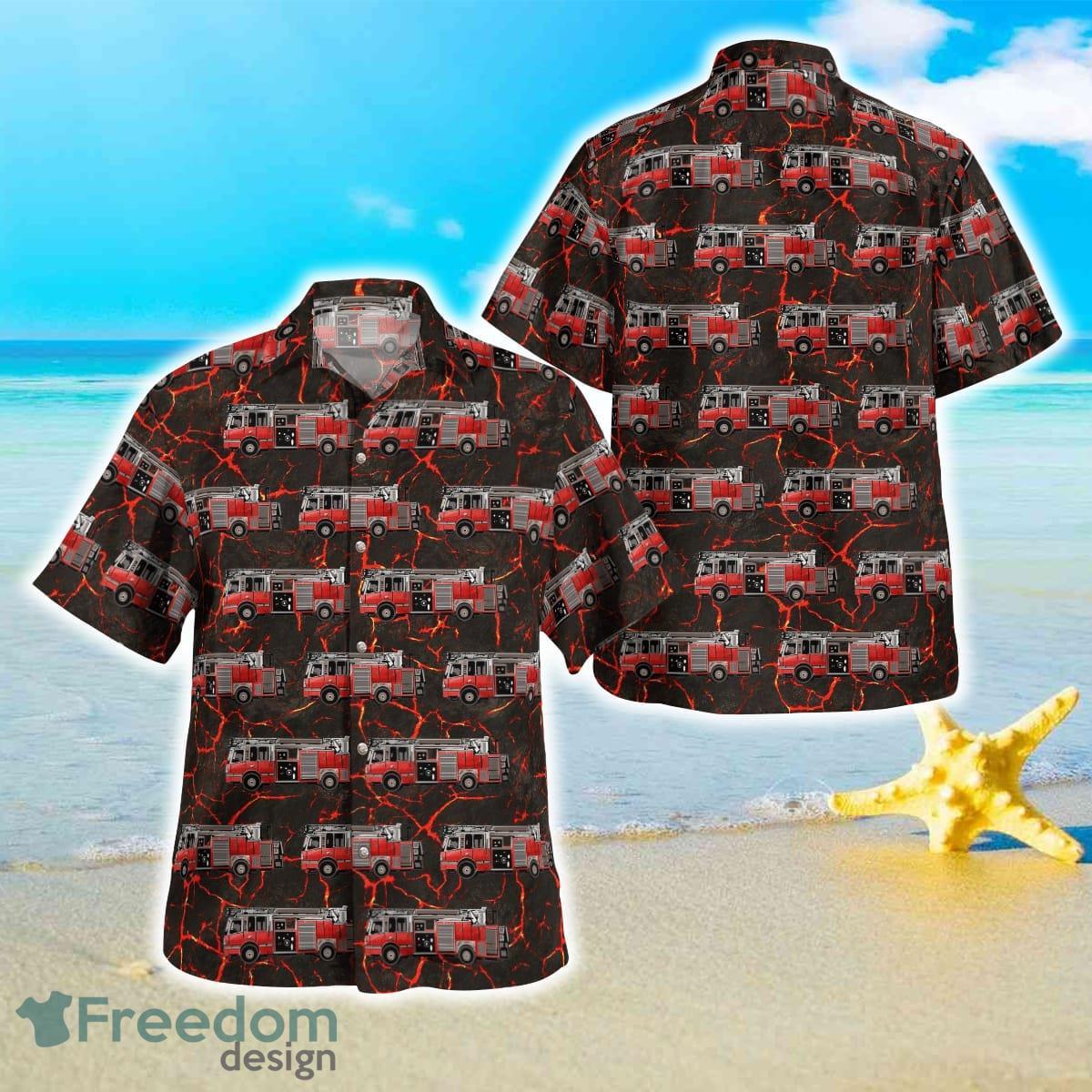 Request New Shirt Fire truck Hawaiian Shirt For Men Women Product Photo 1