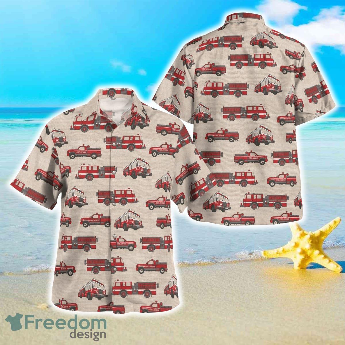 Request New Shirt Fire Truck Hawaiian Shirt New Style For Men Women Product Photo 1