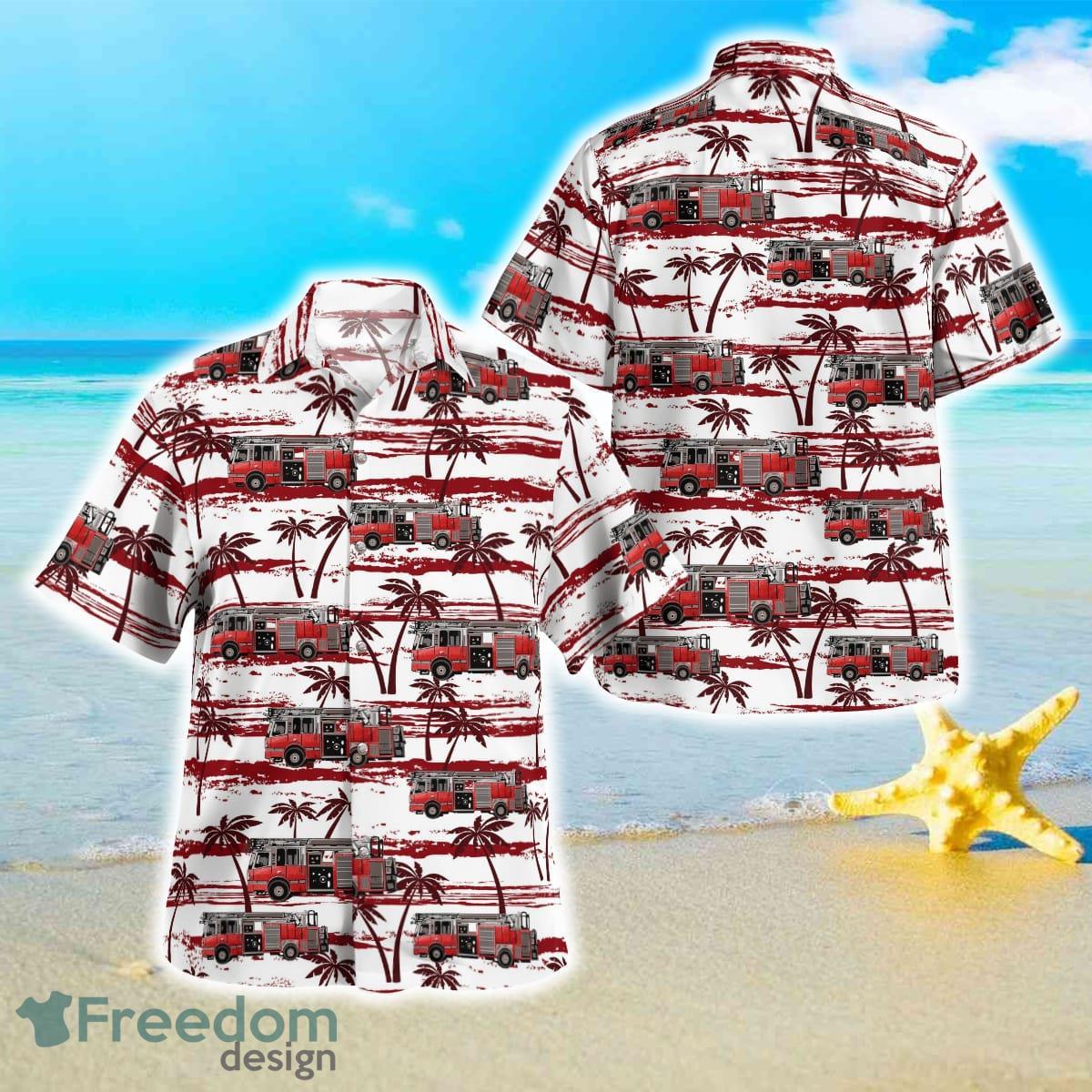 Request New Shirt Fire Truck Hawaiian Shirt Unique Style For Men Women Product Photo 1