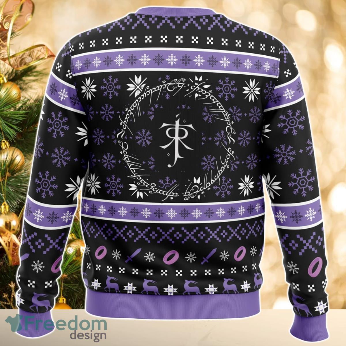 Ring Language Lord of the Ring Ugly Christmas Sweater Great Gift For Men Women Product Photo 2