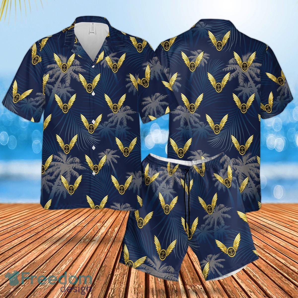 RN FAA Aircrew Wings Hawaiian Shirt And Shorts Best Style For Men Product Photo 1