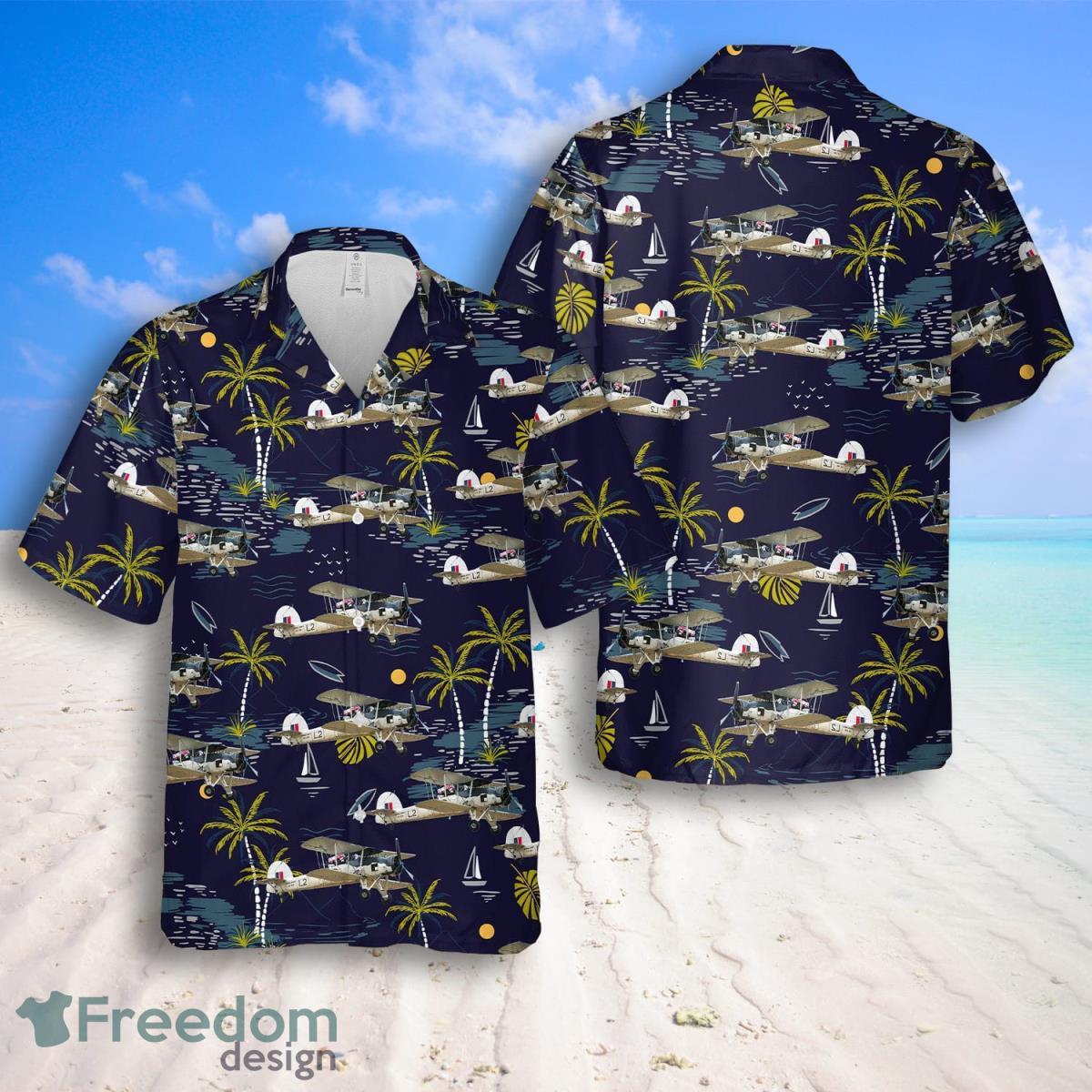 RN Historical Fairey Swordfish Hawaiian Shirt And Shorts Best Style For Men Product Photo 1