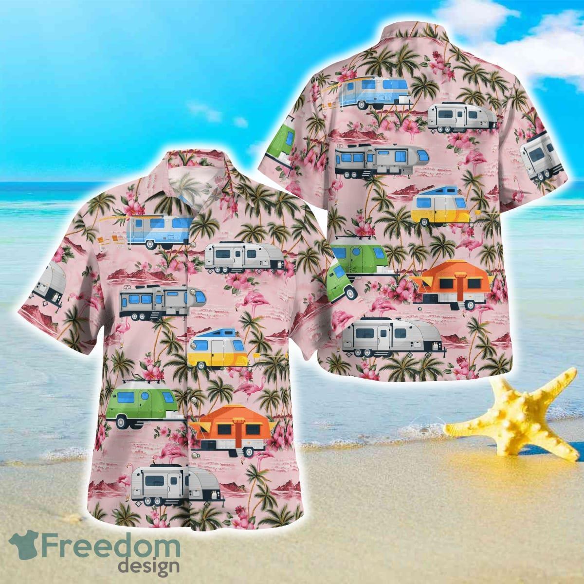 RV Camping Caravan Hawaiian Shirt For Men And Women Product Photo 1