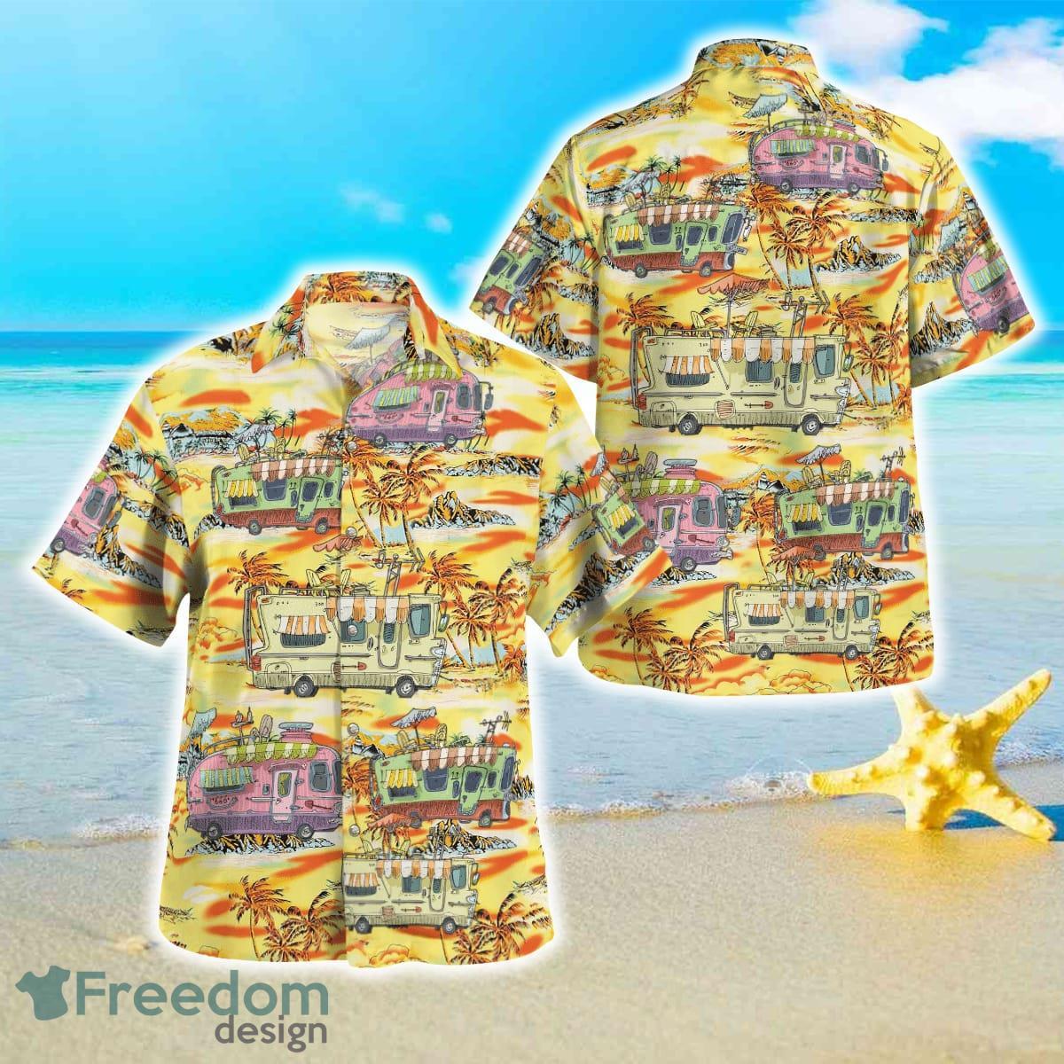 RV Camping Caravan Hawaiian Shirt For Men Women Product Photo 1