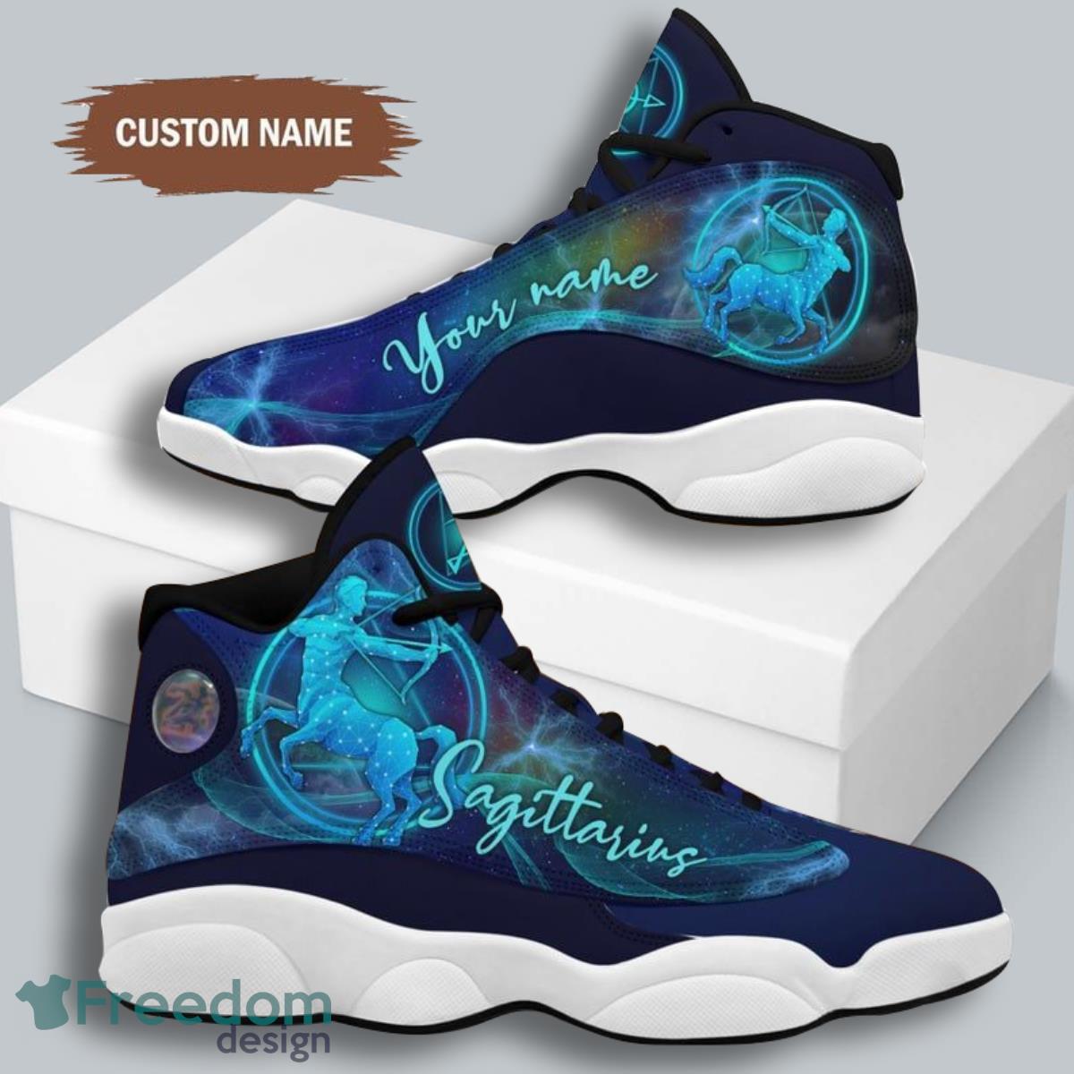 Sagittarius Zodiac Air Jordan 13 Custom Name Sneakers Best Gift For Men And Women Product Photo 1