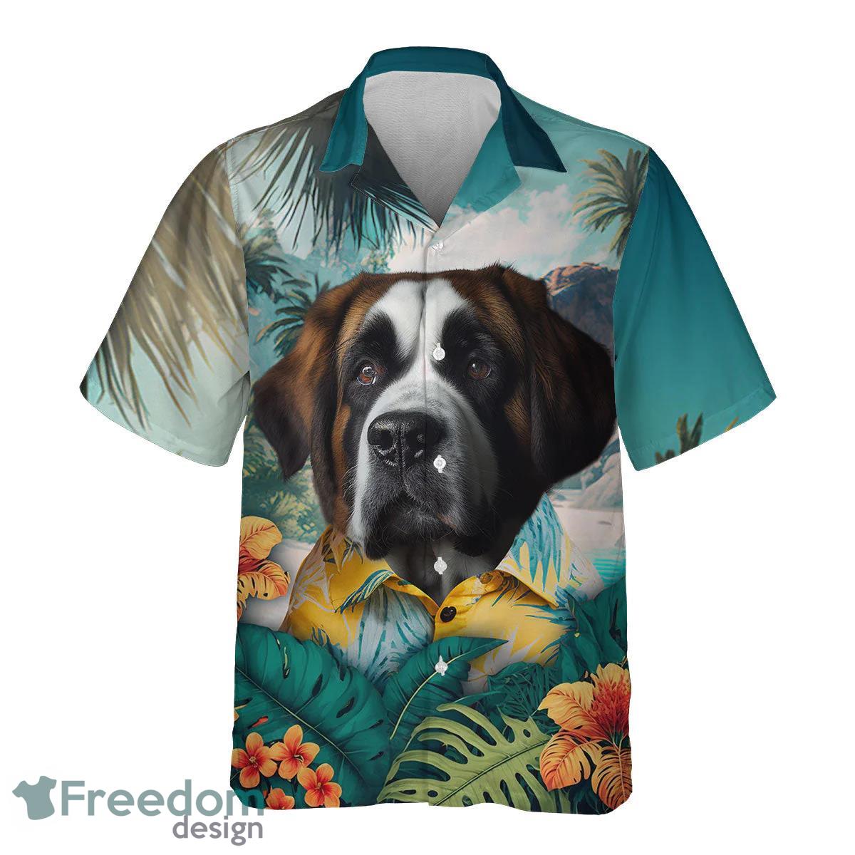 Saint Bernard All Printed 3D Hawaiian Shirt For Dog Lover Product Photo 2