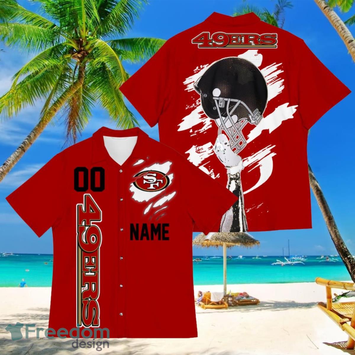 San Francisco 49ers Sports American Football Hawaiian Shirt Custom Name & Number - San Francisco 49ers Sports American Football Hawaiian Shirt 1