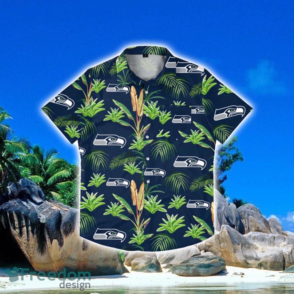 Seattle Seahawks NFL Black Floral Hawaiian Shirt Special Gift For Fans -  Freedomdesign