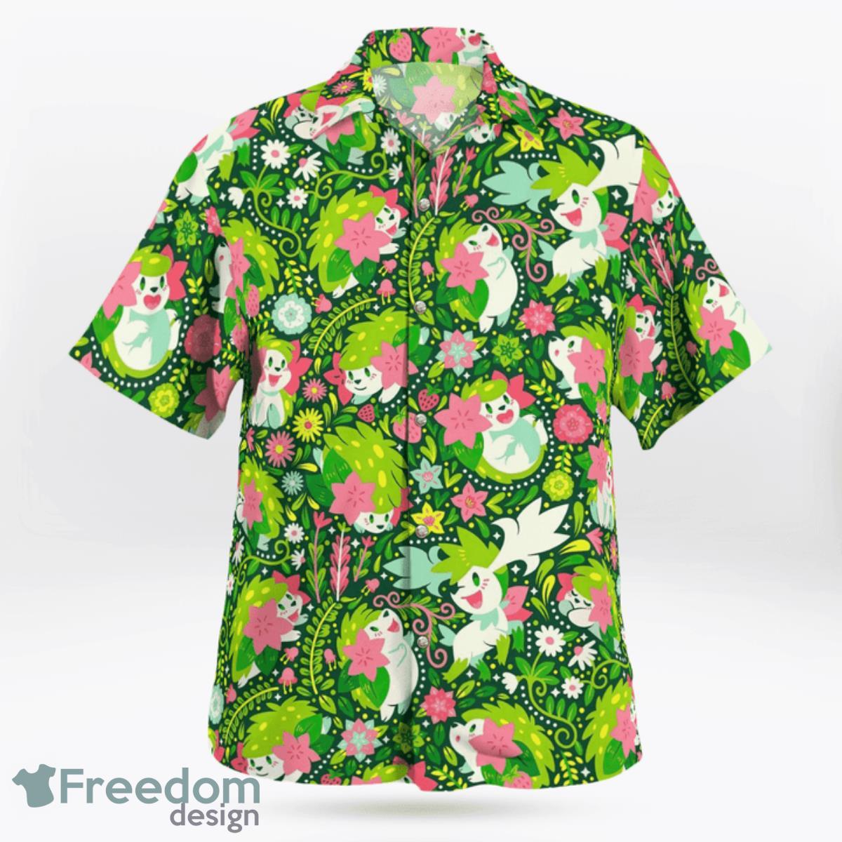 Shaymin Pokemon Hawaiian Shirt And Short For Fans Product Photo 2