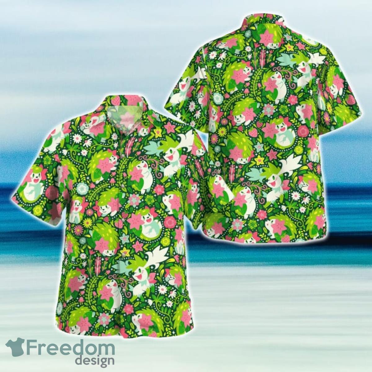 Shaymin Pokemon Hawaiian Shirt And Short For Fans Product Photo 1