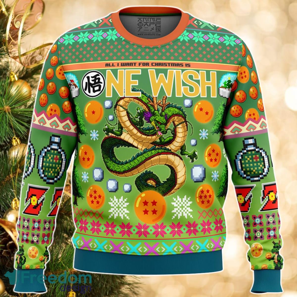 Shenron Dragon Ball Z Ugly Christmas Sweater Great Gift For Men Women Product Photo 1