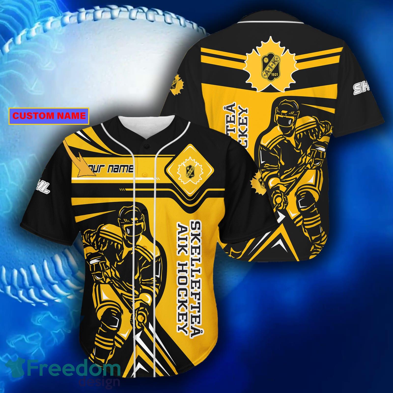 SHL Logo Rogle BK Design Custom Name Baseball Jersey Shirt For