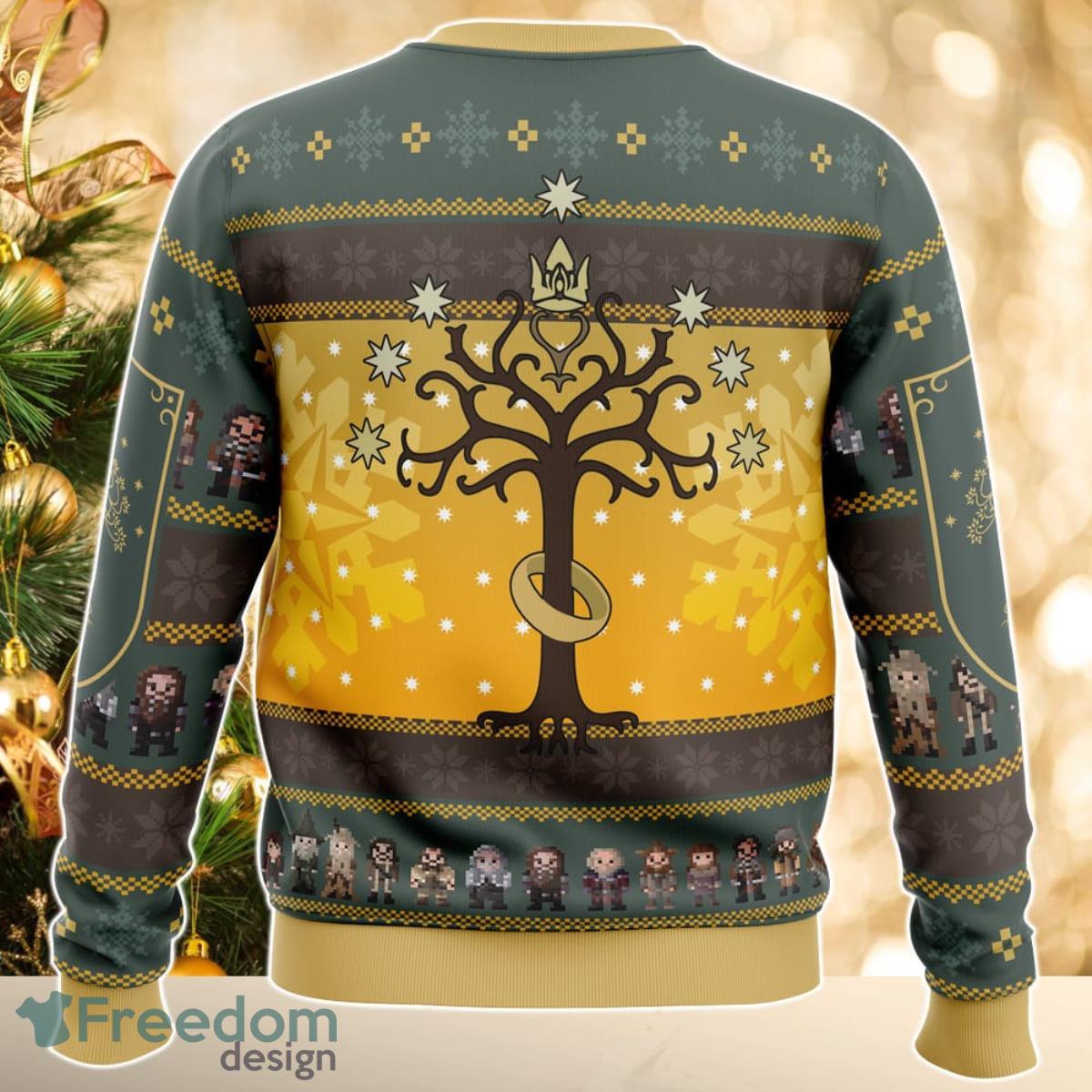 Spend Christmas in Fellowship The Lord of the Rings Ugly Christmas Sweater Great Gift For Men Women Product Photo 2