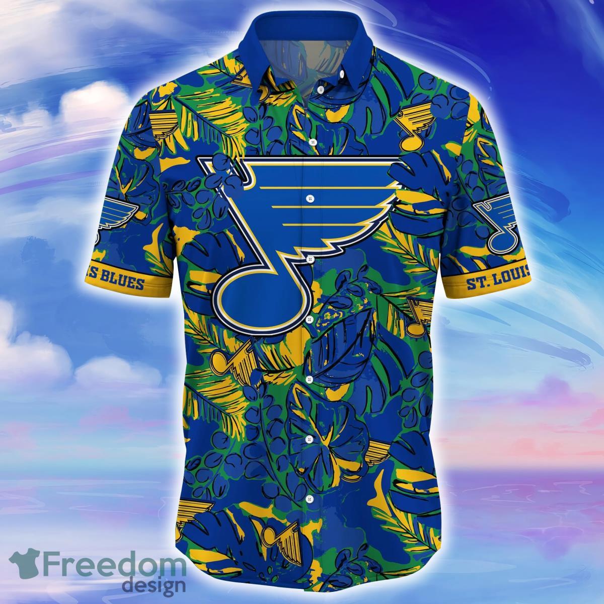 St. Louis Blues NHL Flower Hawaiian Shirt Special Gift For Fans Product Photo 2