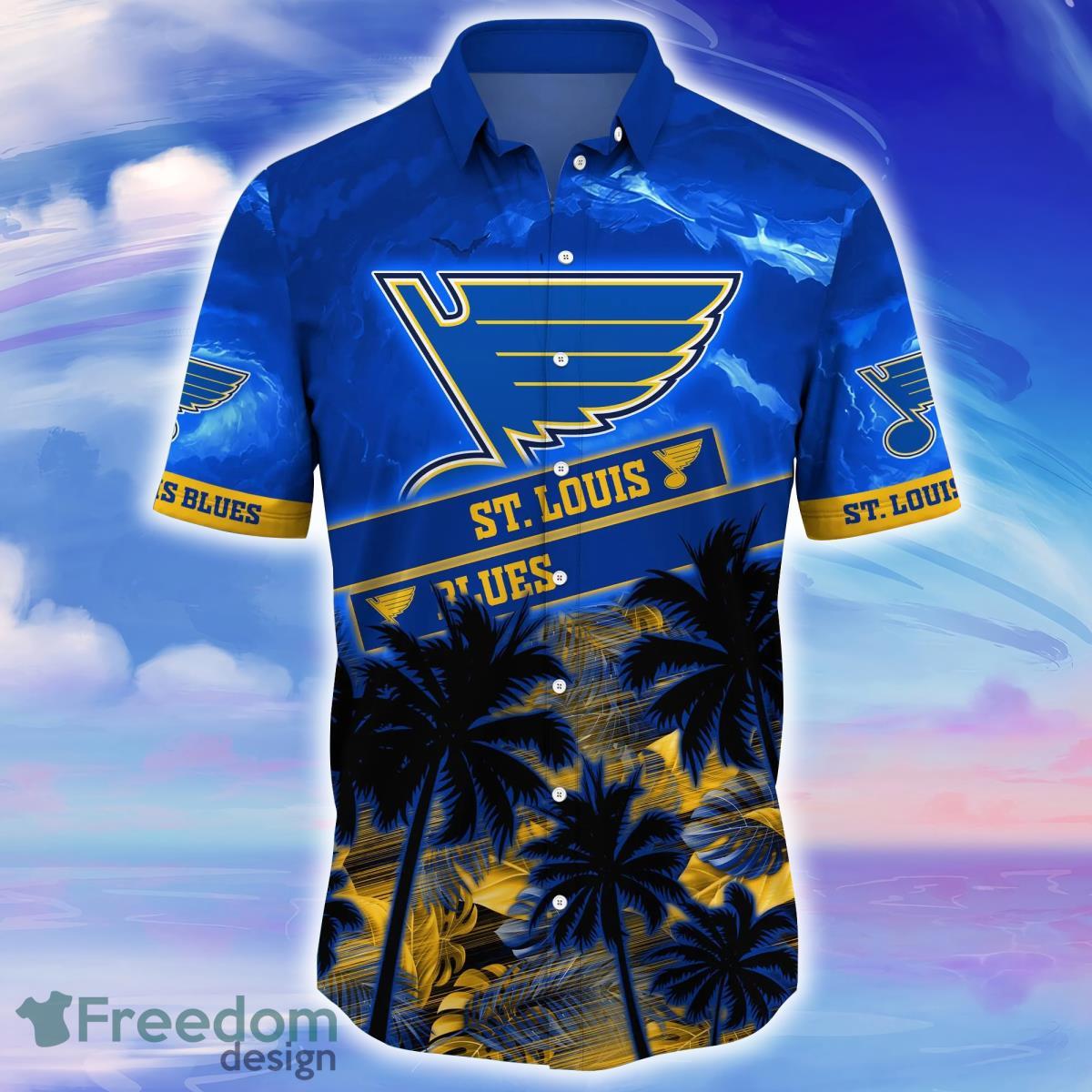 St. Louis Blues NHL Flower Hawaiian Shirt Style Gift For Fans Product Photo 2