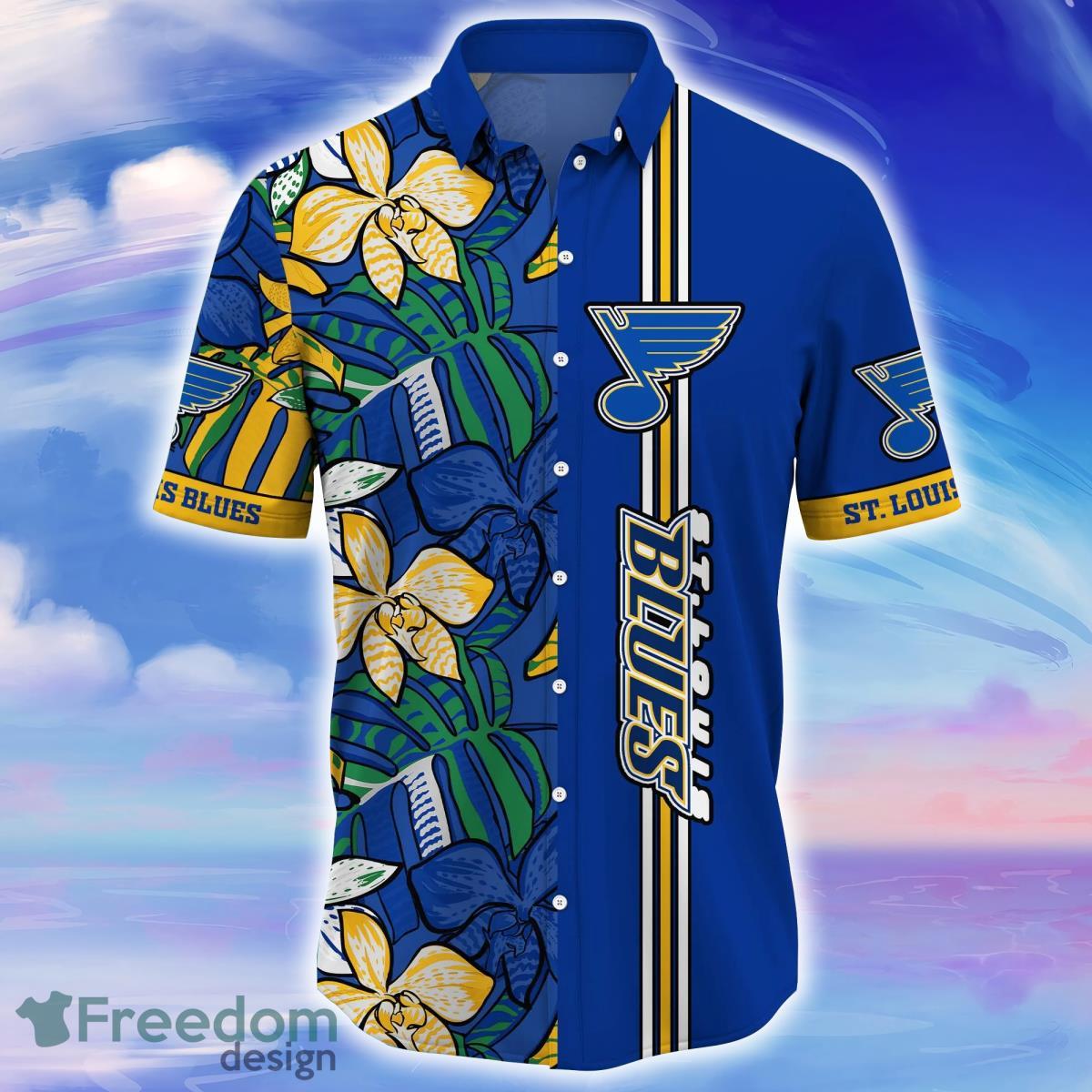 St. Louis Blues NHL Flower Hawaiian Shirt Unique Gift For Fans Product Photo 2