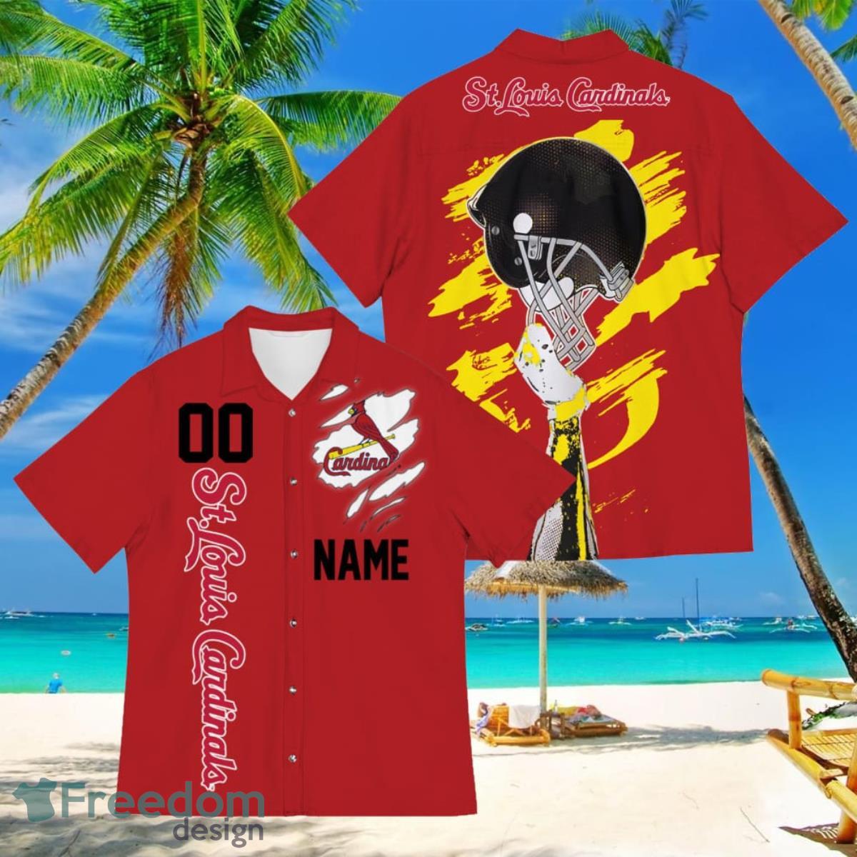 St. Louis Cardinals Sports American Football Hawaiian Shirt Custom Name & Number - St. Louis Cardinals Sports American Football Hawaiian Shirt 1