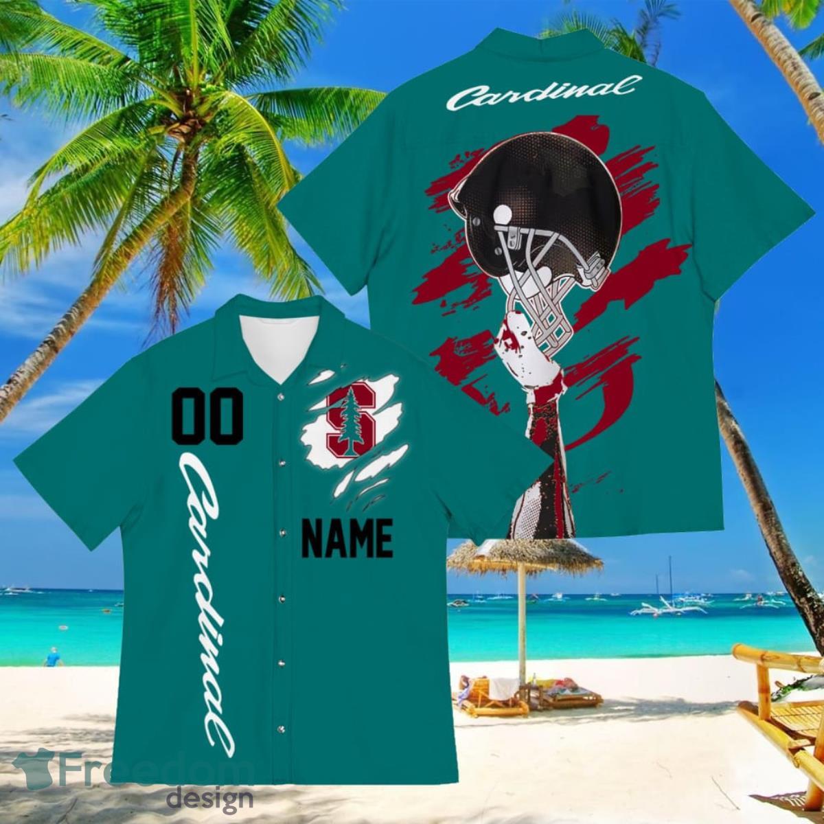 Stanford Cardinal Sports American Football Hawaiian Shirt Custom Name & Number - Stanford Cardinal Sports American Football Hawaiian Shirt 1