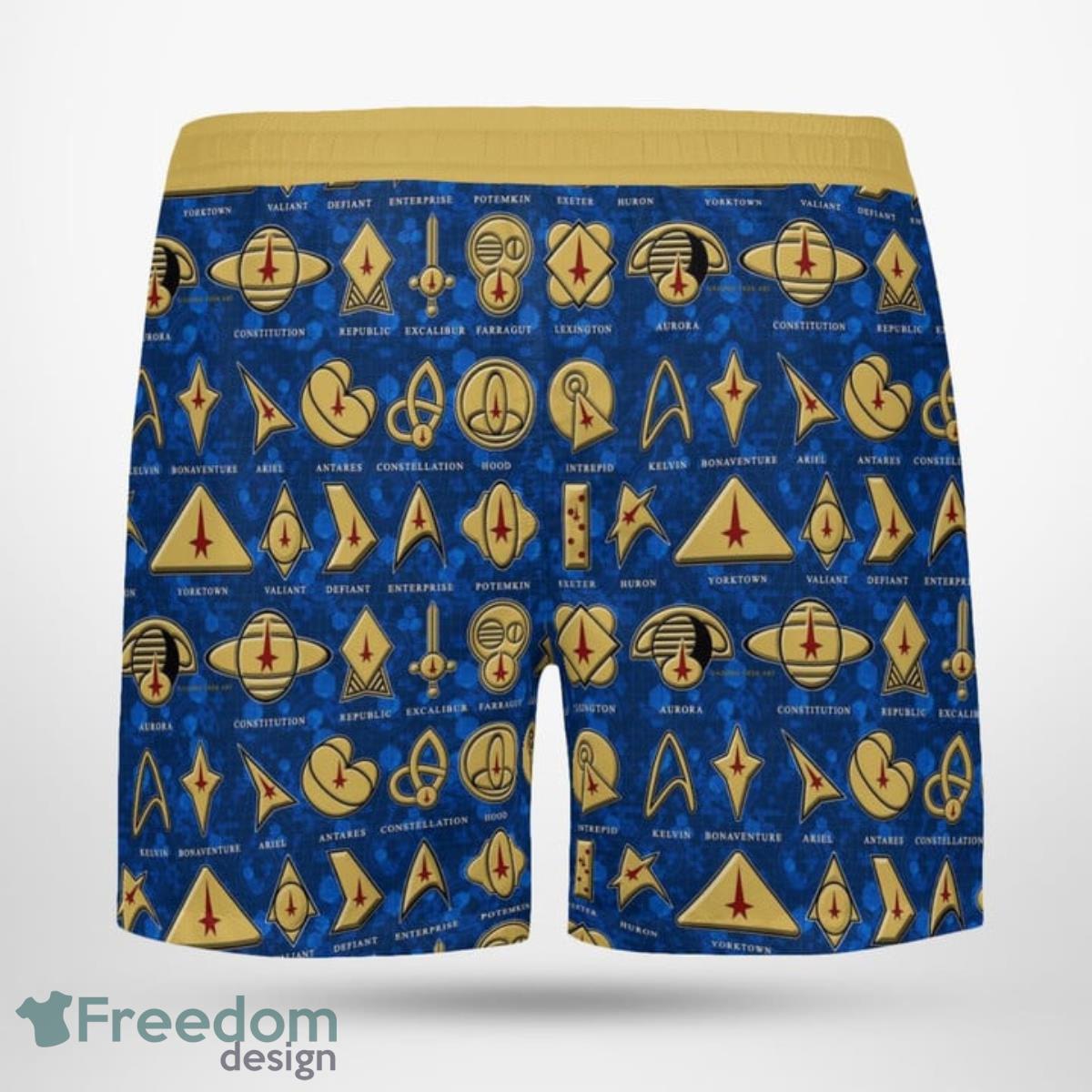 Star Trek Blue Hawaiian Shirt And Short For Fans image Star Trek Blue Hawaiian Shirt And Short For Fans Product Photo 4