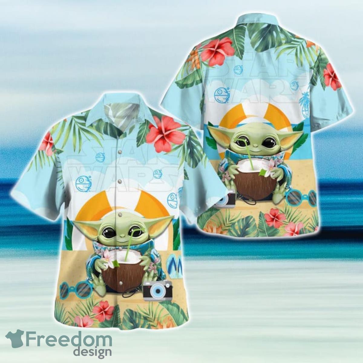 Star War Baby Yoda Hawaiian Shirt And Short For Fans Product Photo 1