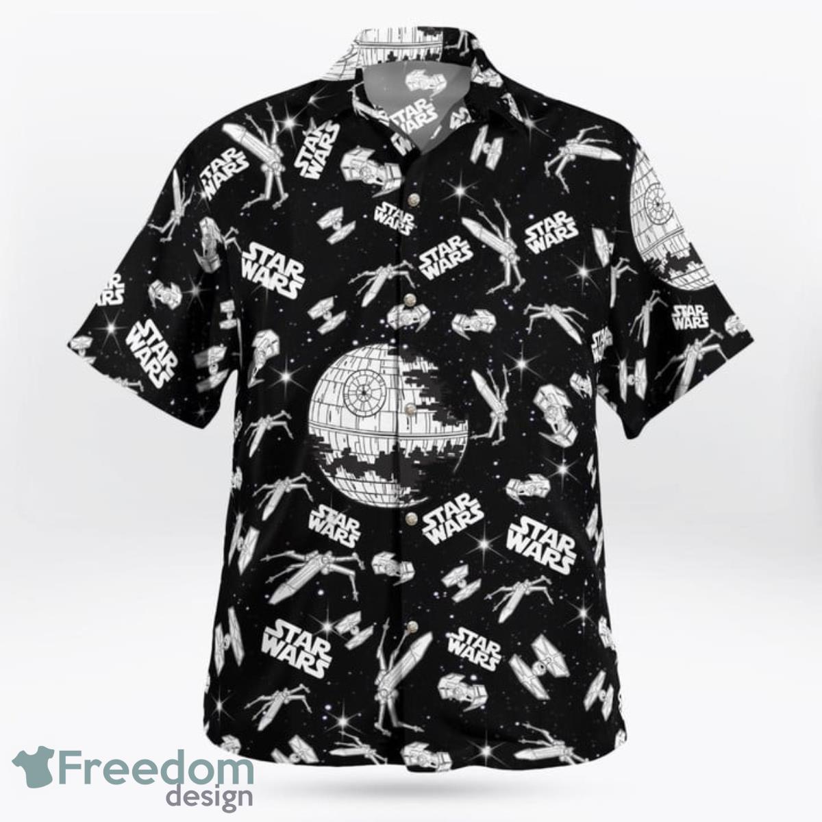 Star War Black Hawaiian Shirt And Short For Fans Product Photo 2