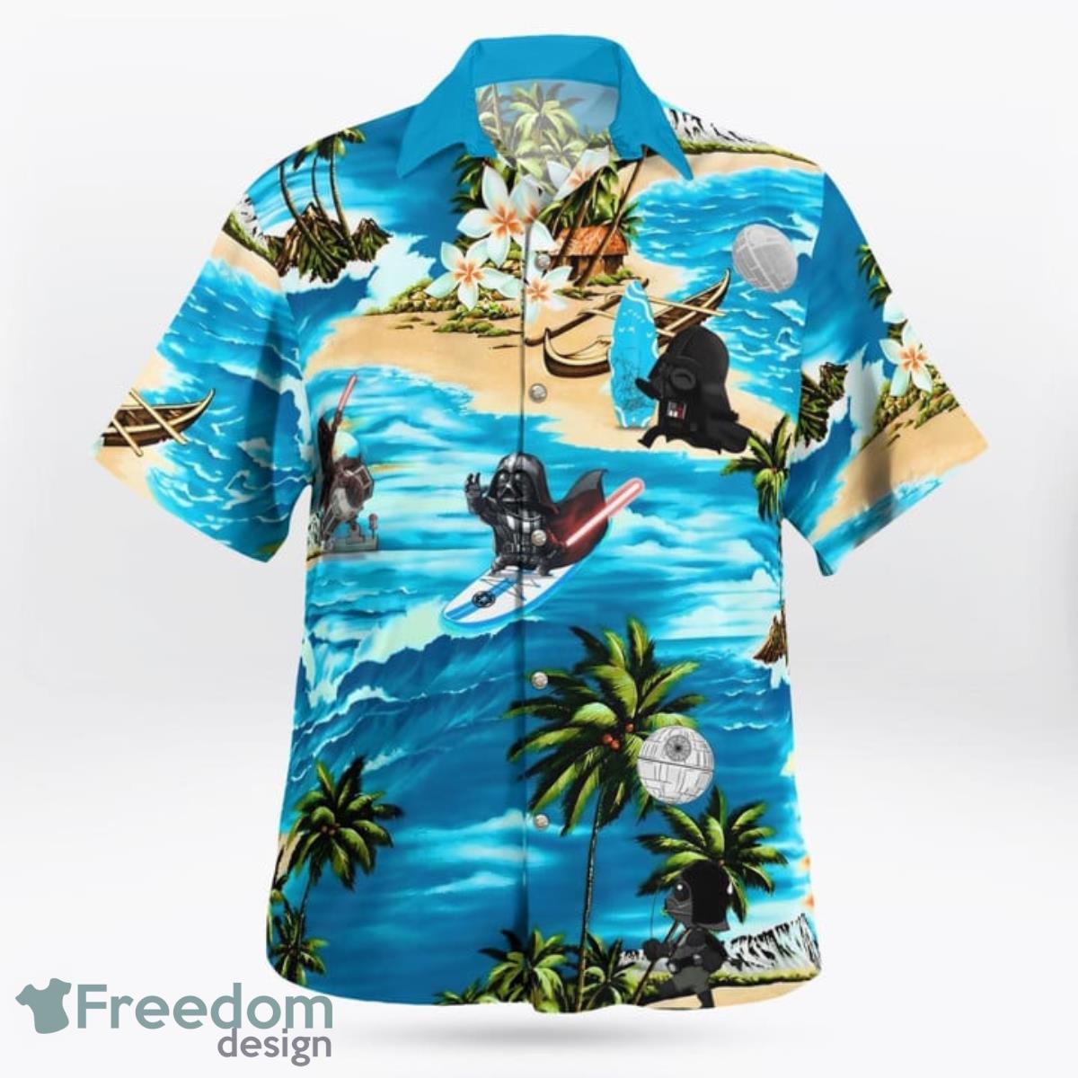 Star War Chibi Hawaiian Shirt And Short For Fans Product Photo 2