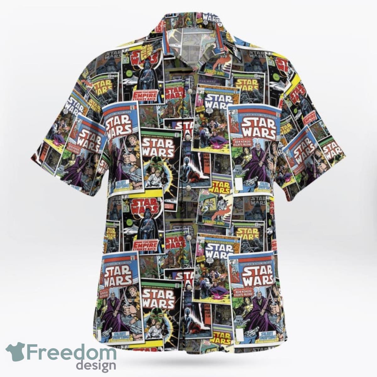 Star War Comic Hawaiian Shirt And Short For Fans Product Photo 2