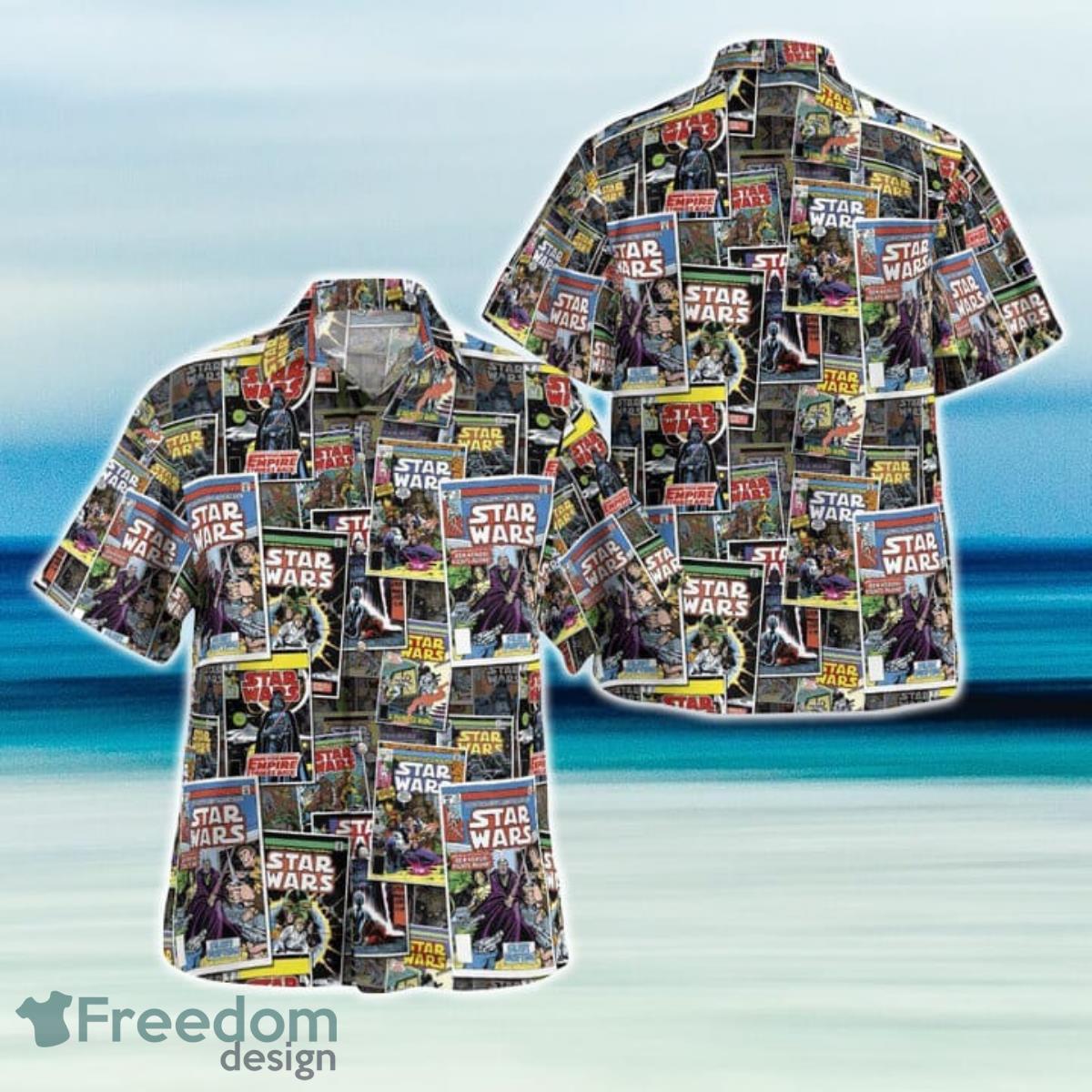 Star War Comic Hawaiian Shirt And Short For Fans Product Photo 1