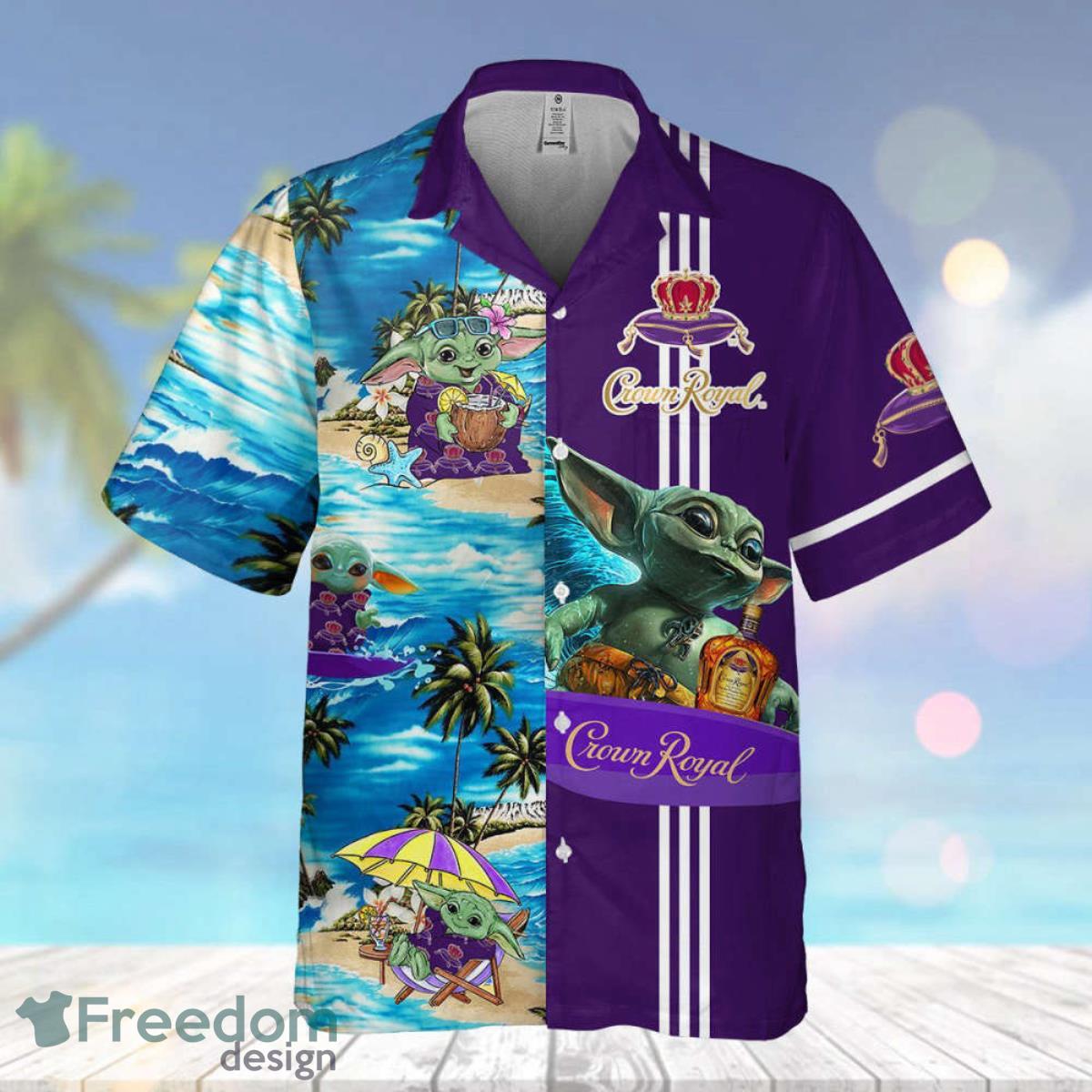 Star Wars Baby Yoda Surfing Crown Royal Hawaiian Shirt Best Gift For Men And Women Product Photo 1