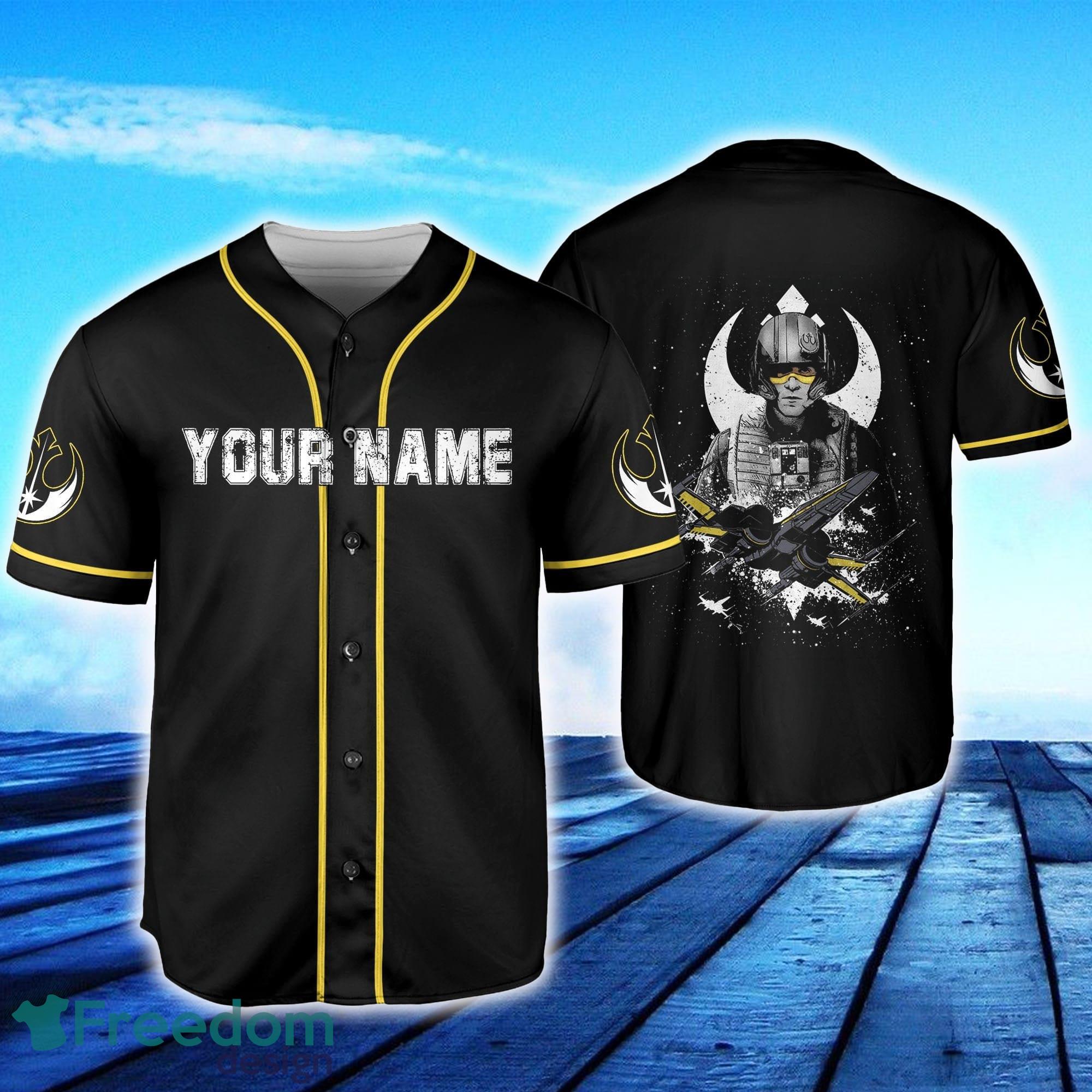 Custom Black Gold Yellow Custom Baseball Jerseys For Men &