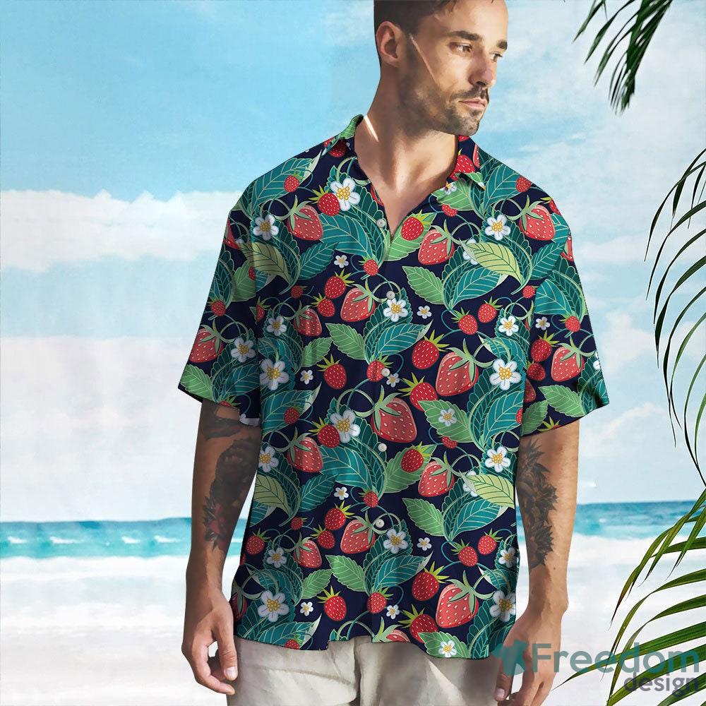 Strawberry for Men, Women, Fruit Shirt Summer Hawaiian Shirt