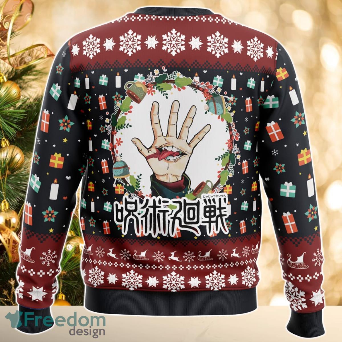 Sukuna Christmas Jujutsu Kaisen Ugly Christmas Sweater Great Gift For Men Women Product Photo 2