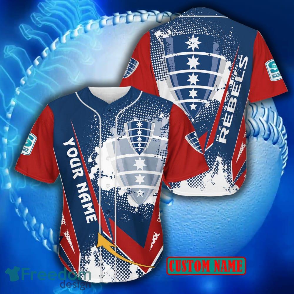 Super Rugby Pacific Blues Logo Baseball Jersey Shirt For Men And Women -  Freedomdesign