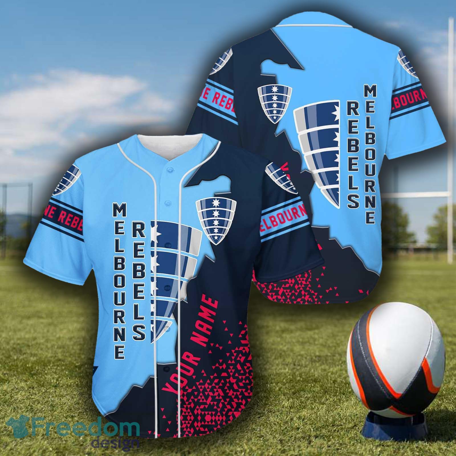 Super Rugby Pacific Blues Logo Baseball Jersey Shirt For Men And Women -  Freedomdesign