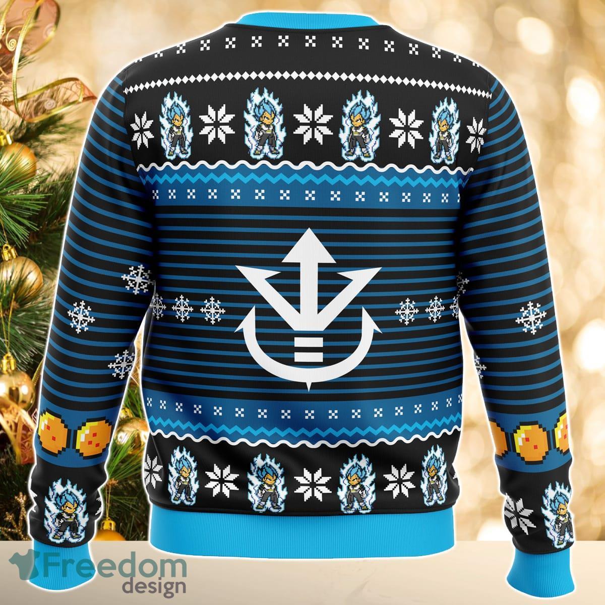 Super Saiyan Blue Vegeta Ugly Christmas Sweater Great Gift For Men Women Product Photo 2