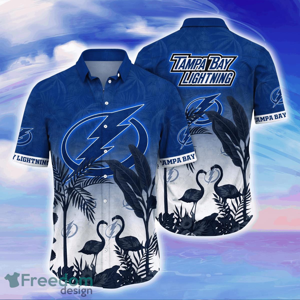 Tampa Bay Lightning NHL Coconut Pattern Tropical Hawaiian Shirt -  Freedomdesign