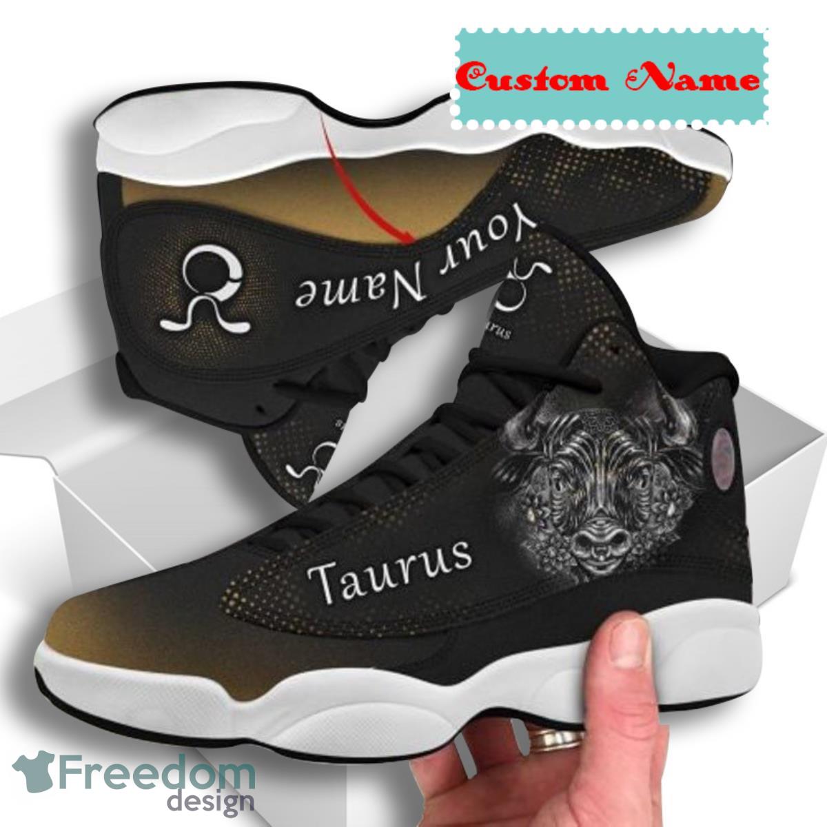 Taurus Zodiac Air Jordan 13 Custom Name Sneakers Impressive Gift For Men And Women Product Photo 1