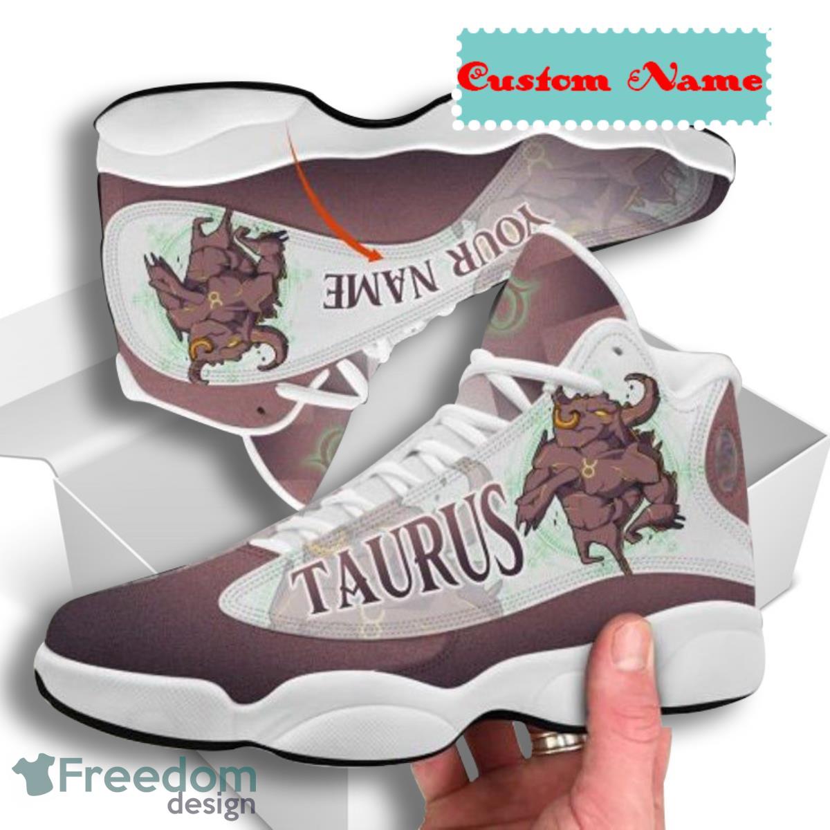 Taurus Zodiac Air Jordan 13 Custom Name Sneakers Special Gift For Men And Women Product Photo 2