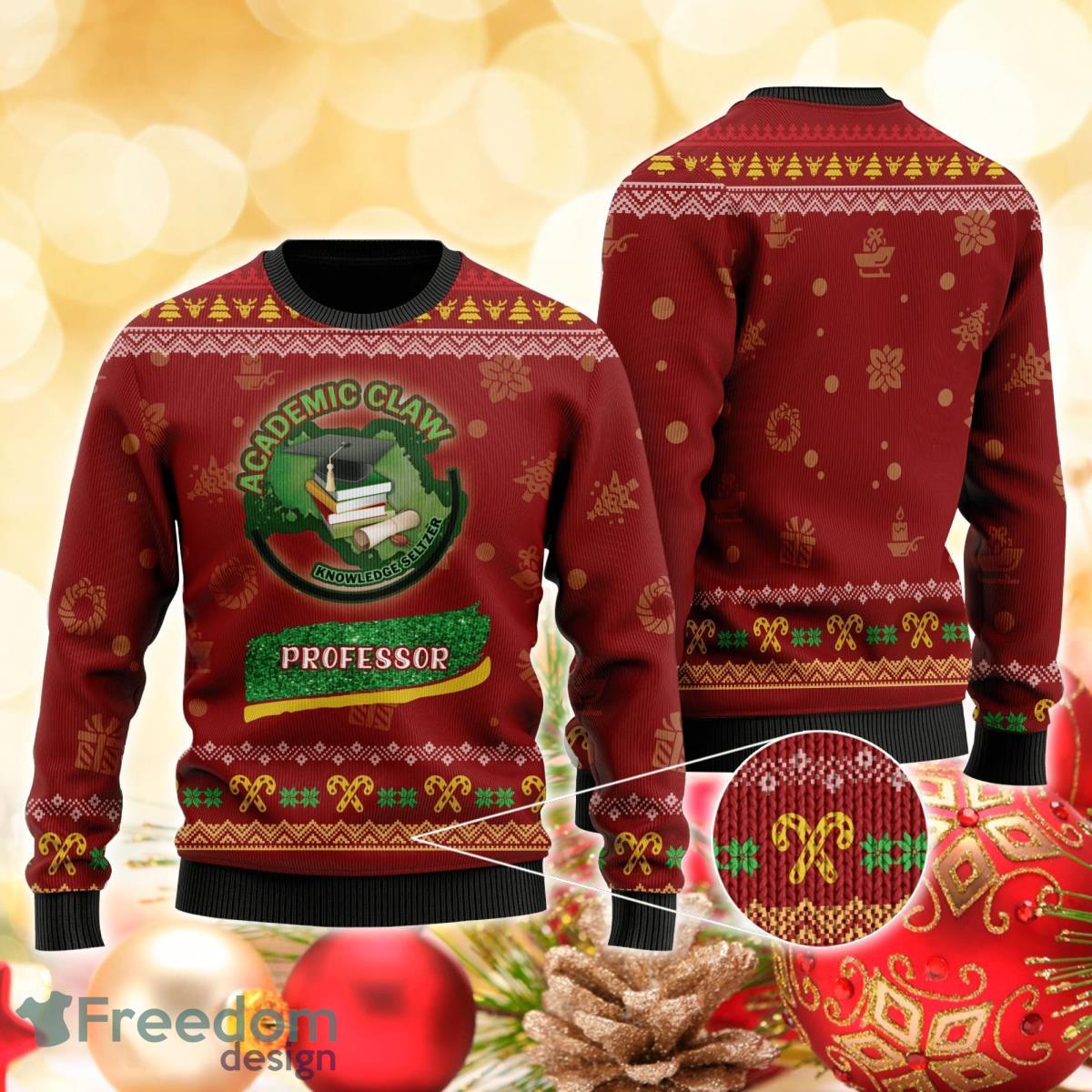 Teacher Academic 3D Sweater Ugly Christmas Sweater For Men Women Product Photo 1