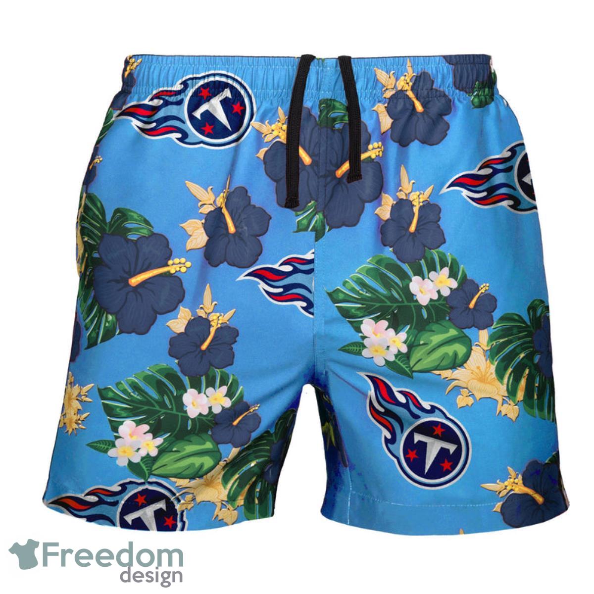 Tennessee Titans NFL Floral Hawaiian Shorts For Summer Beach Product Photo 1